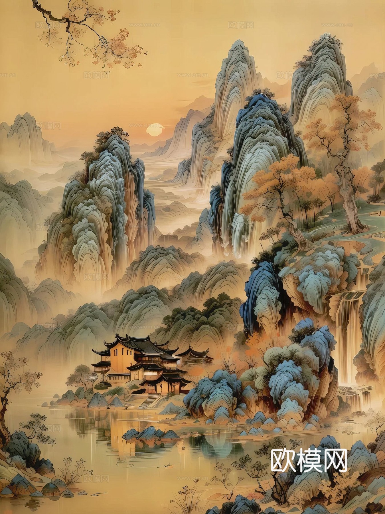 新中式国风壁纸壁画