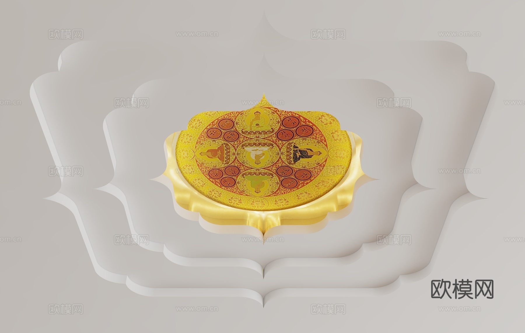 现代天花吊顶3d模型