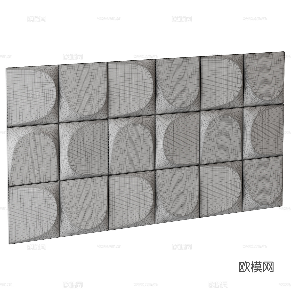 3D装饰面板 面包砖3d模型