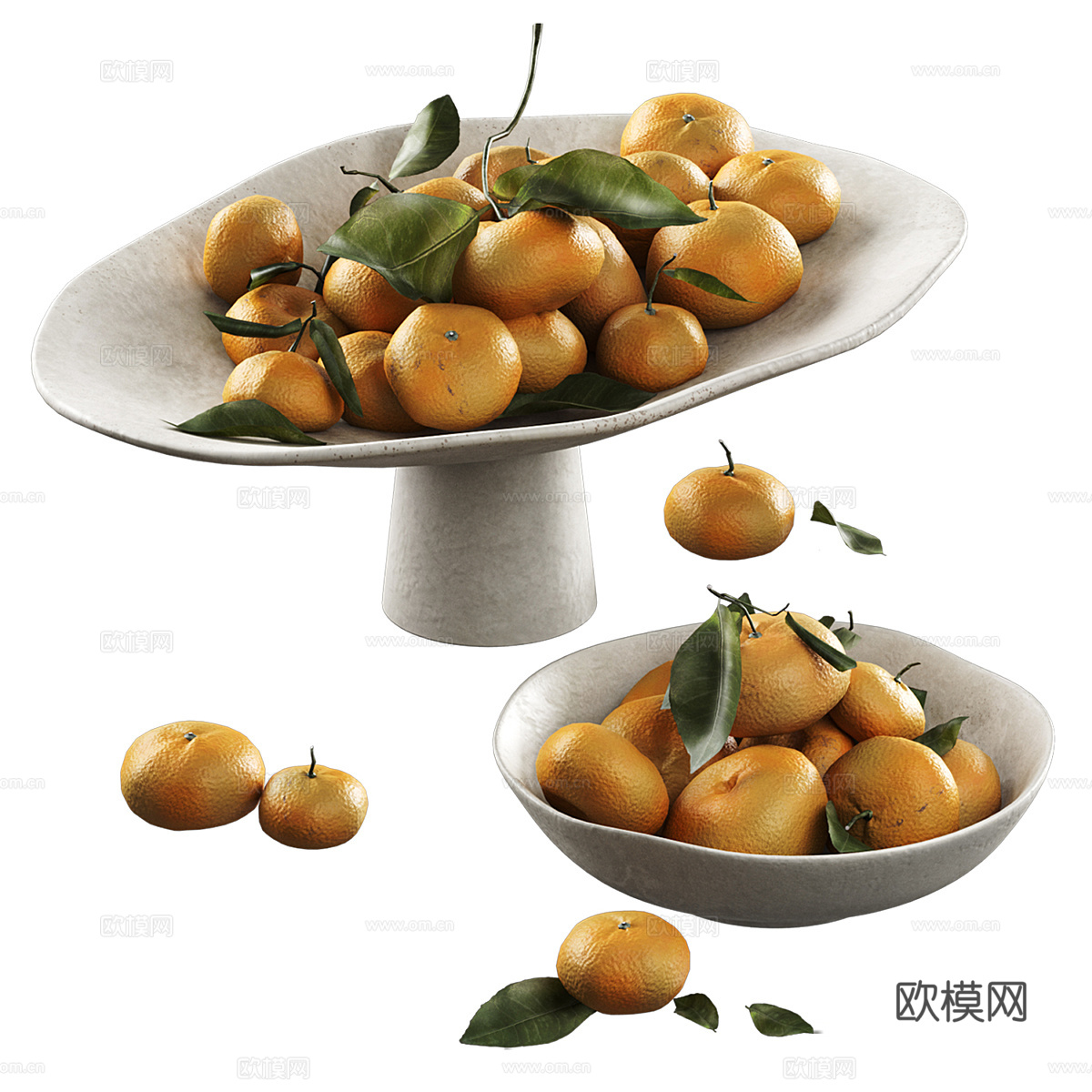 碗装橘子3d模型