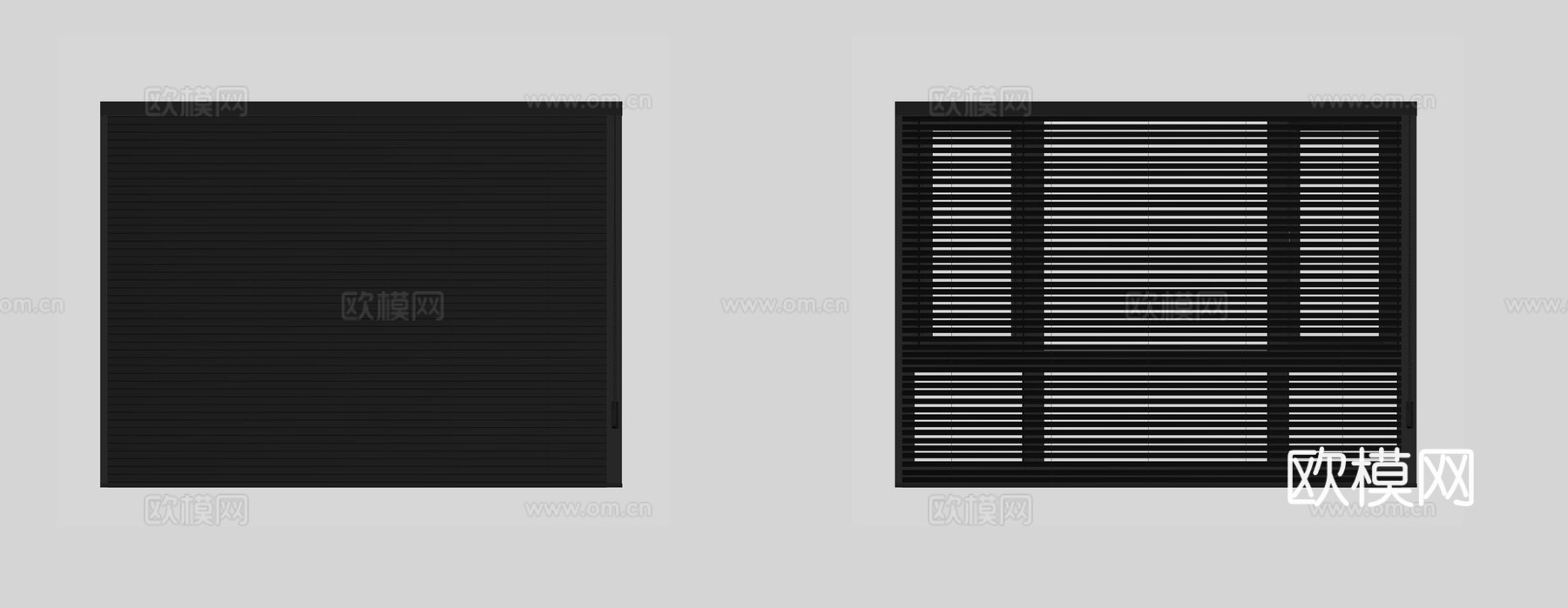 现代百叶帘 百叶窗su模型