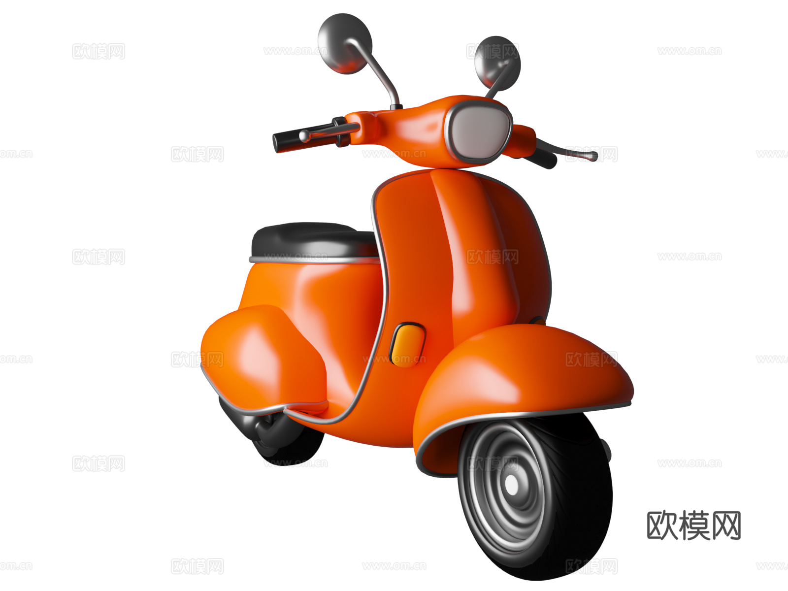 卡通摩托车 卡通车辆 小型摩托车 Scooter3d模型