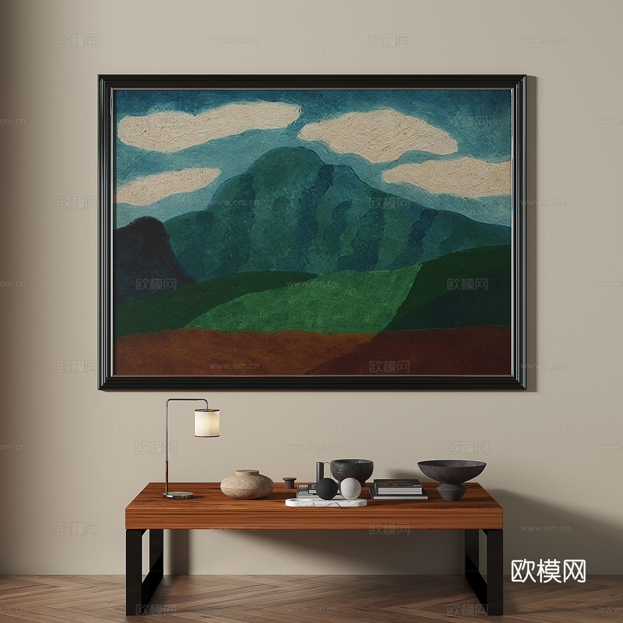现代，法式，复古，中古，轻奢，侘寂，简约，抽象，装饰画3d模型