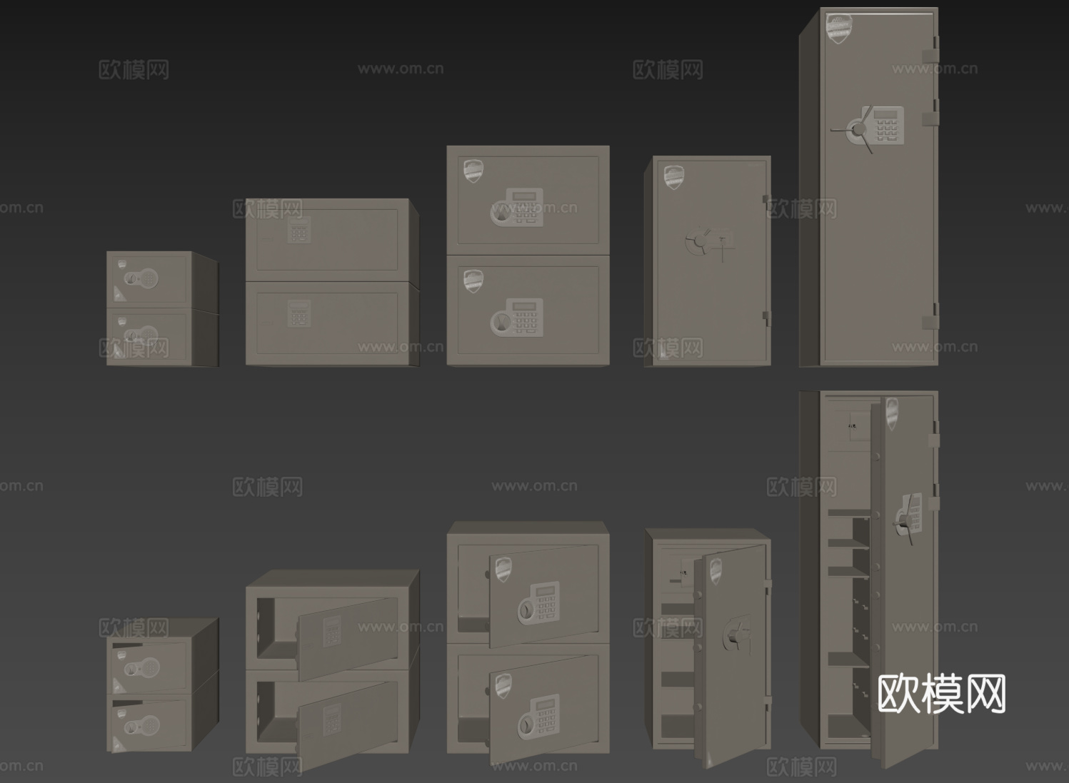 现代保险柜 保险箱su模型