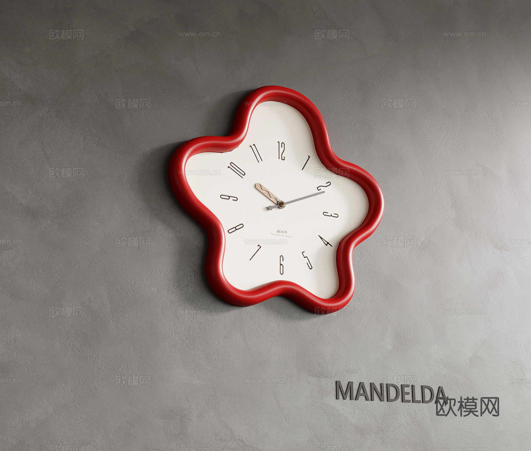 钟表 现代钟表 墙饰挂饰3d模型