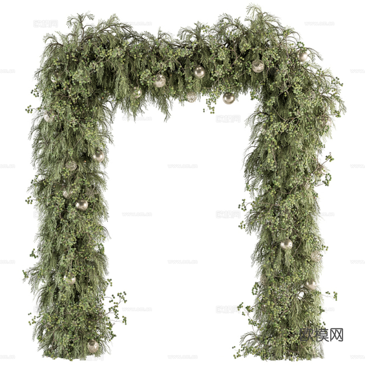 圣诞节装饰门廊 植物门廊 藤蔓 植物墙3d模型