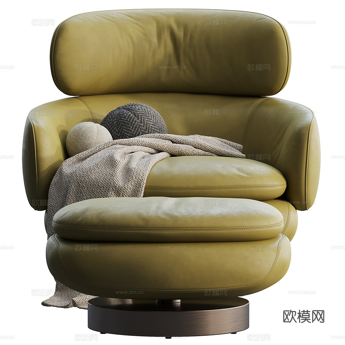 现代意式轻奢 Vivienne 扶手椅3d模型
