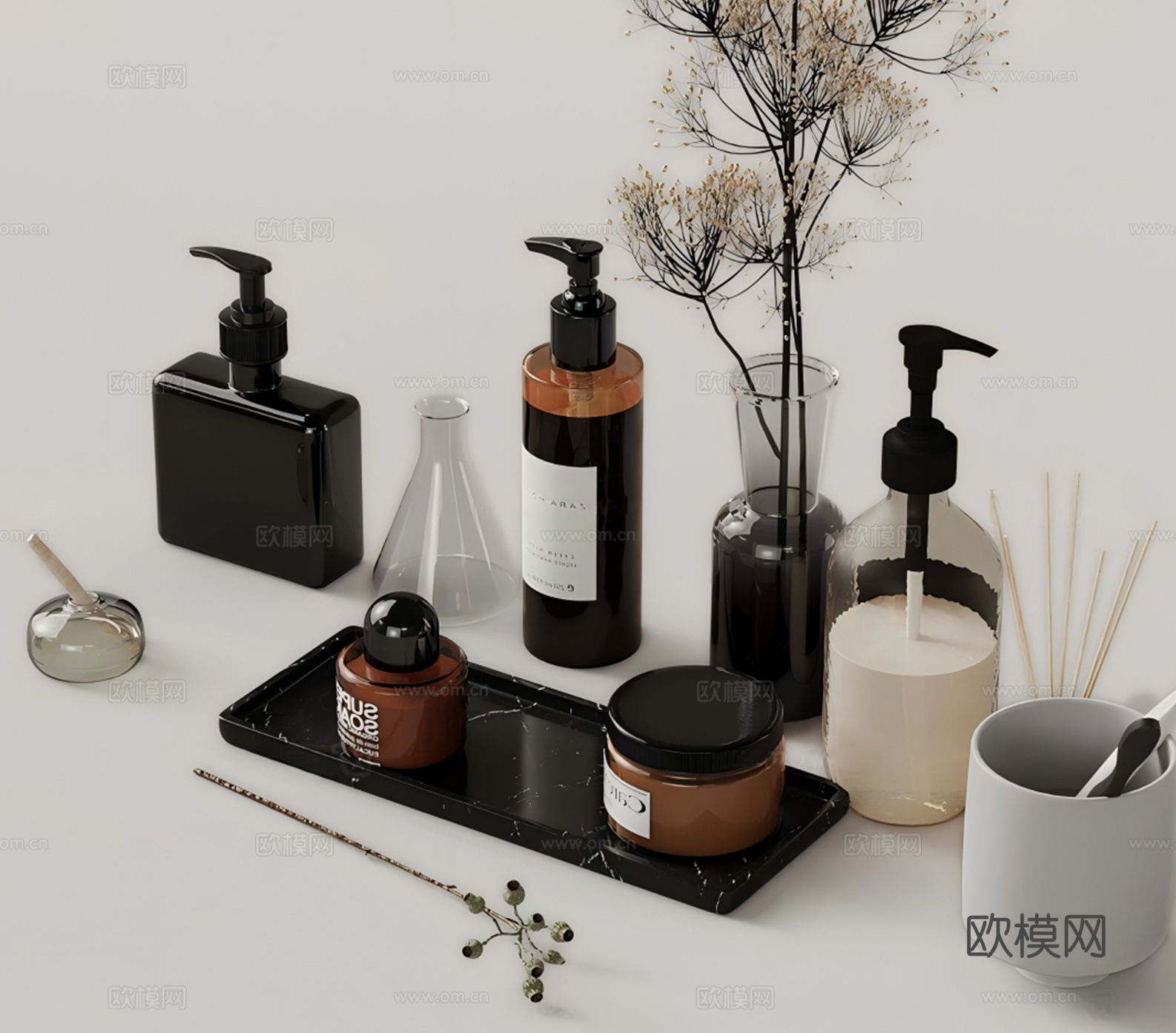 化妆品 洗浴用品 牙刷su模型