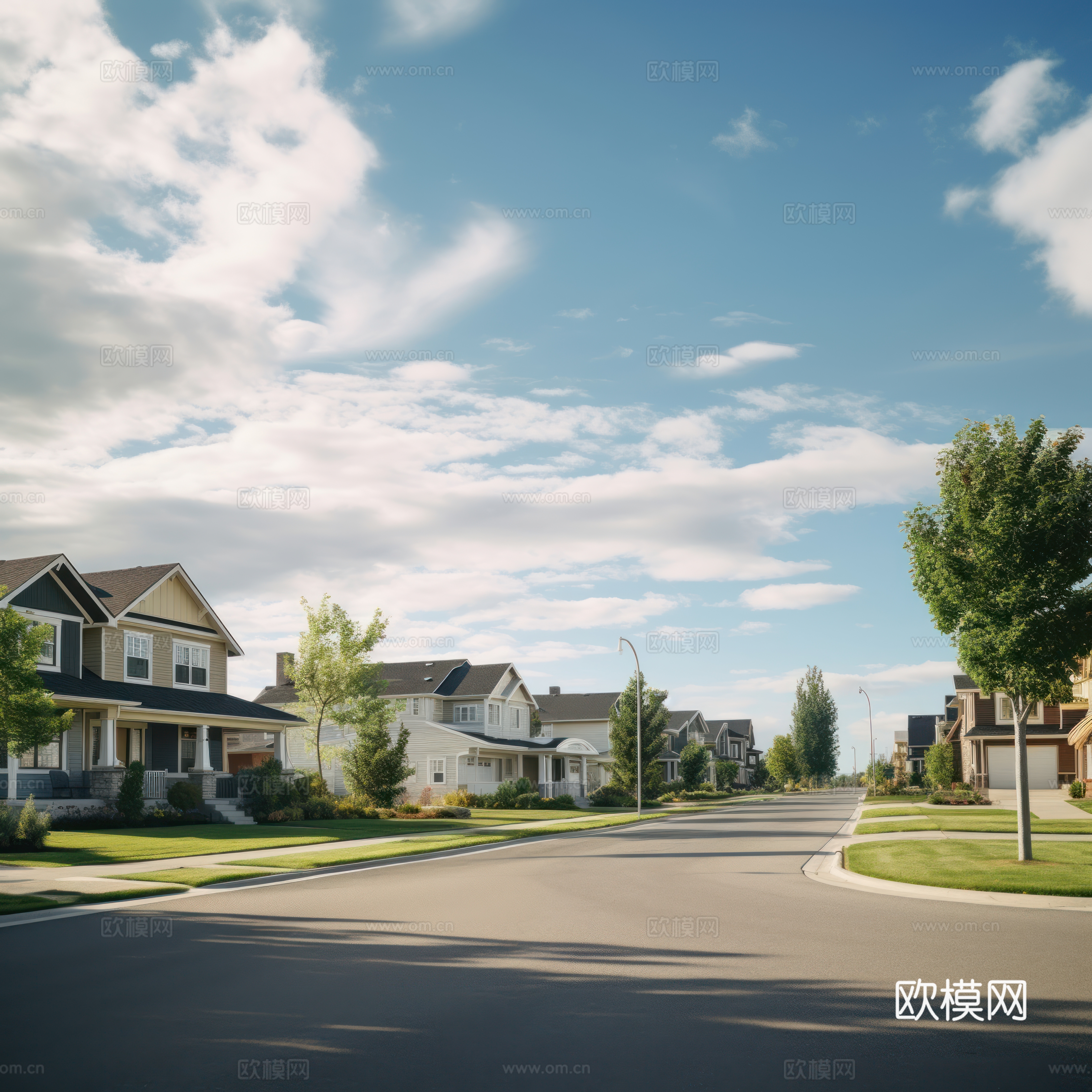 别墅外景 公路