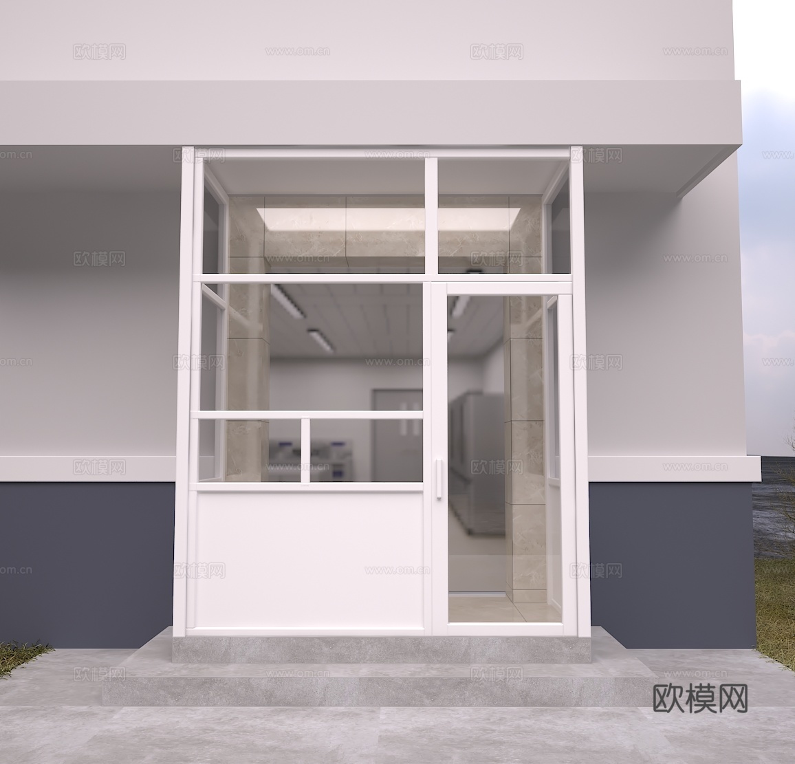 现代塑钢窗 门窗系统 门窗3d模型
