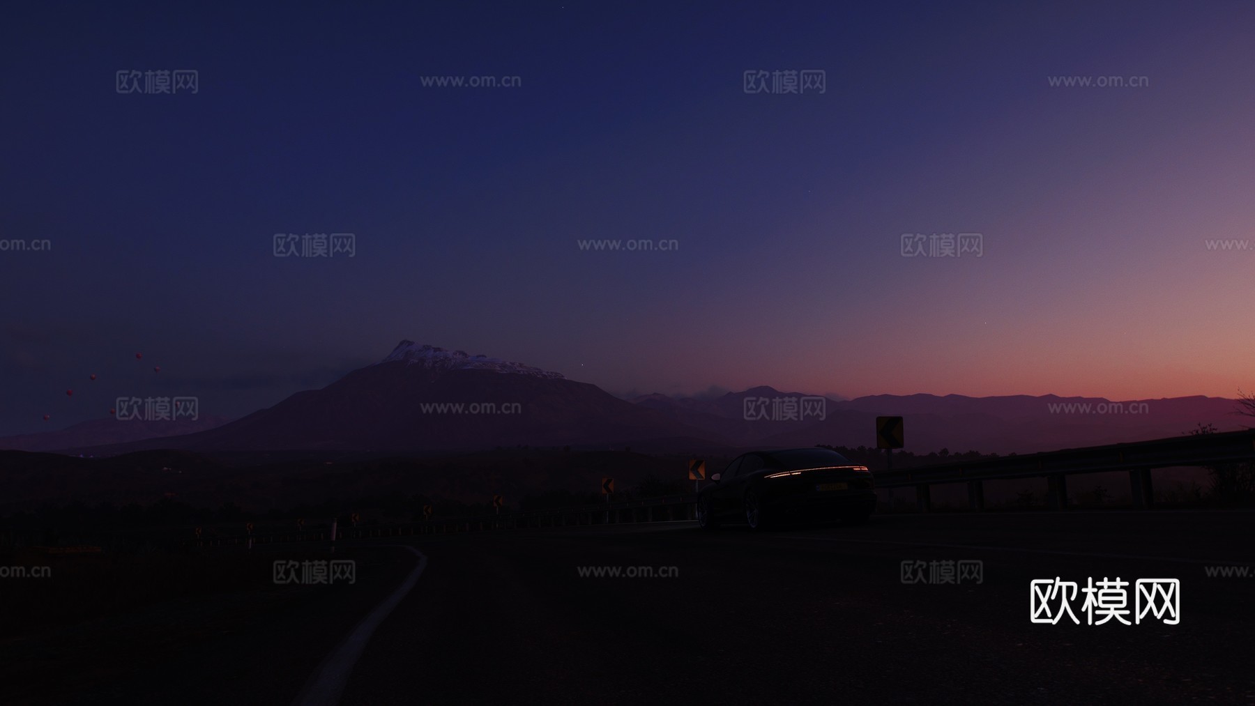 夜空道路