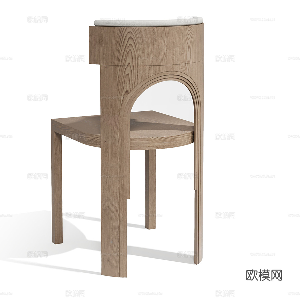 新中式实木餐椅3d模型