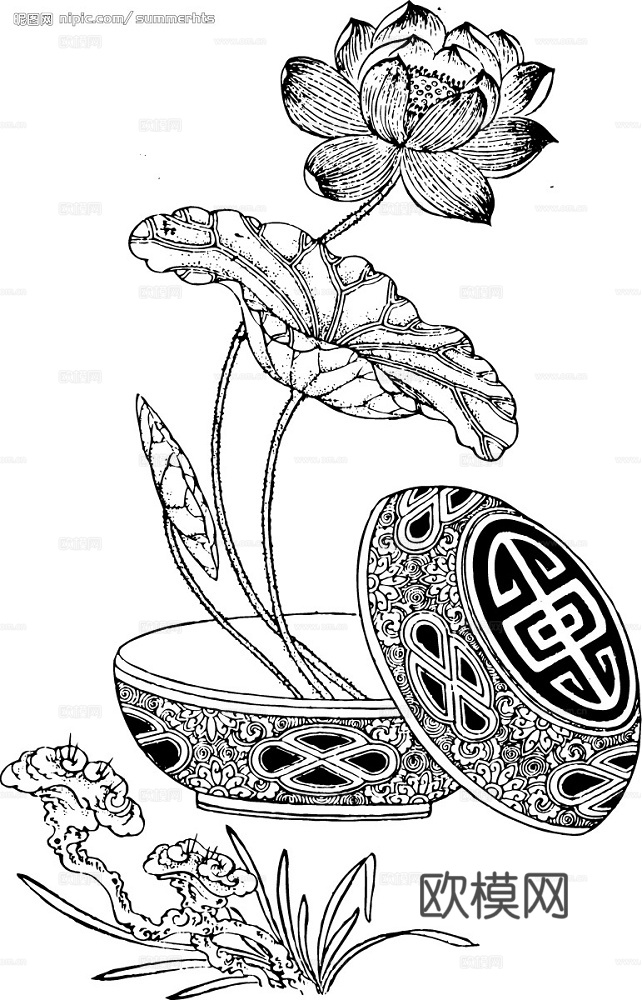 现代凹凸 黑白凹凸 装饰花纹