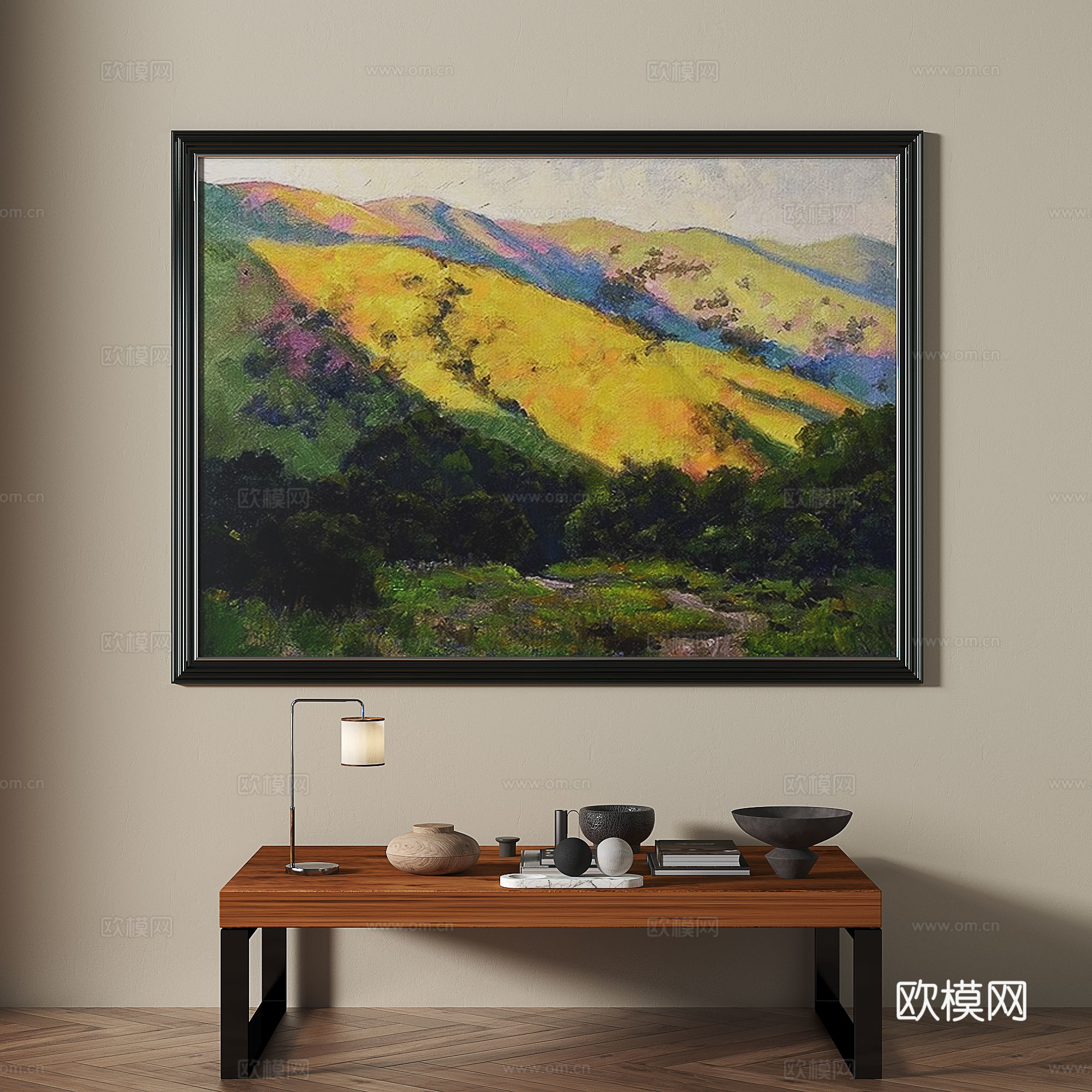 现代，法式，复古，中古，轻奢，侘寂，简约，抽象，装饰画3d模型