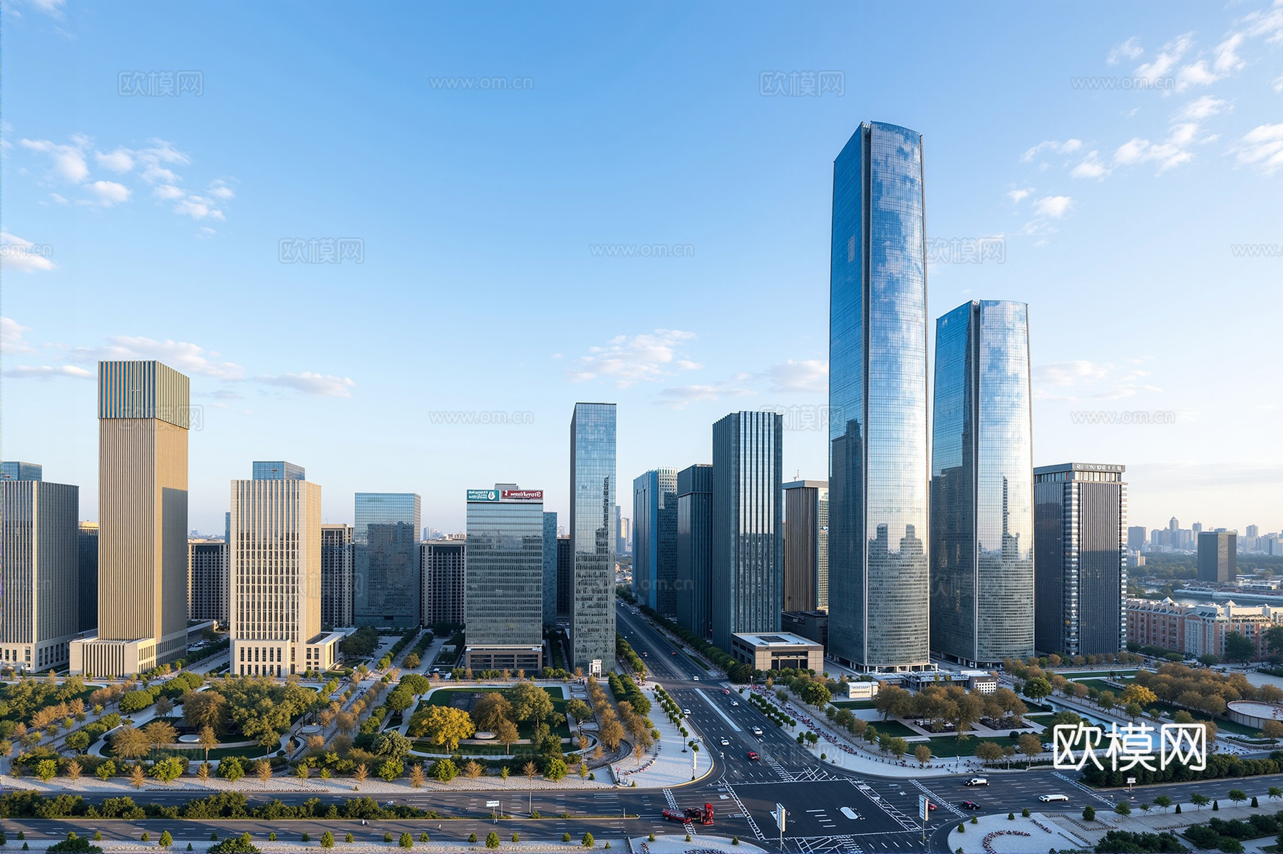 白天城市外景