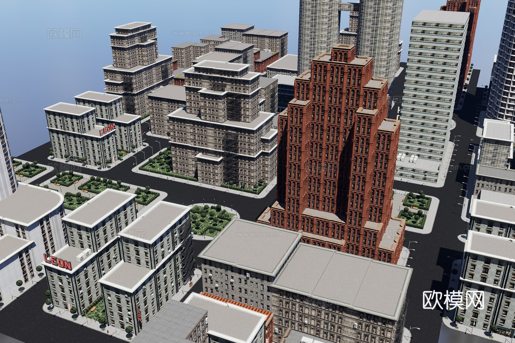 城市建筑群3d模型