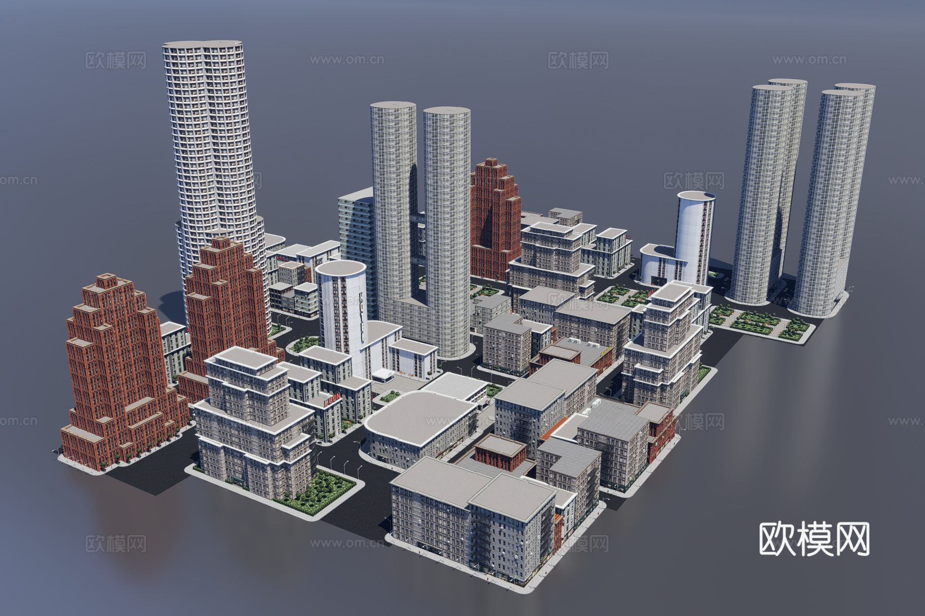城市建筑群3d模型