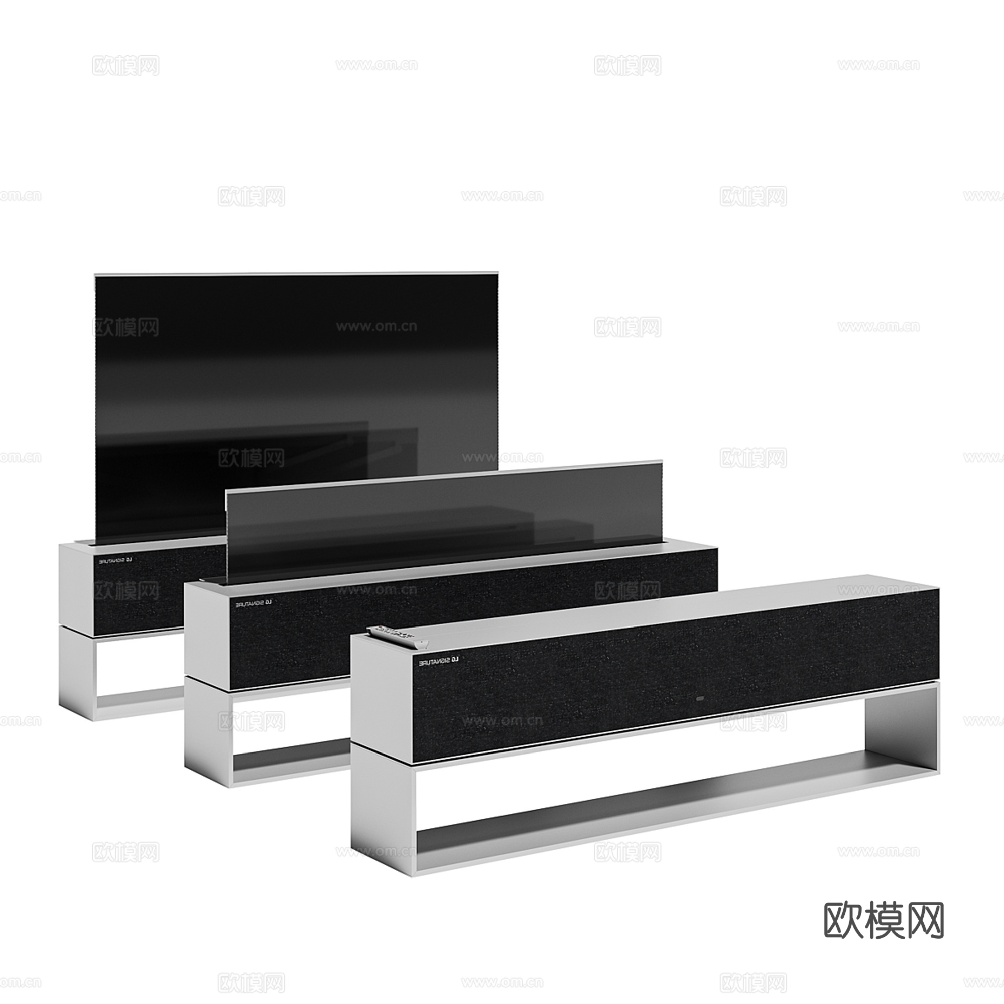 现代升降电视机su模型