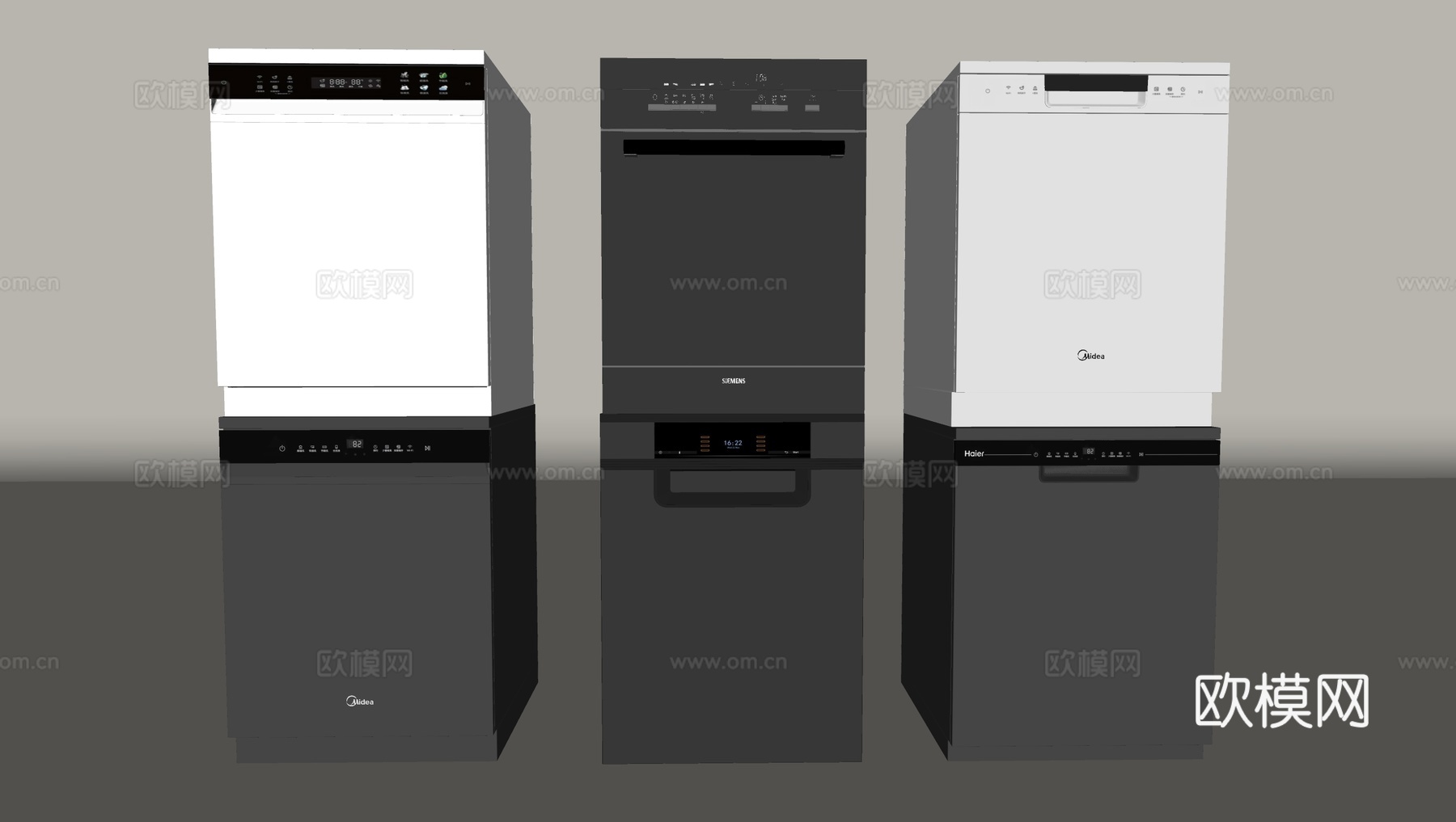 智能嵌入式洗碗机su模型