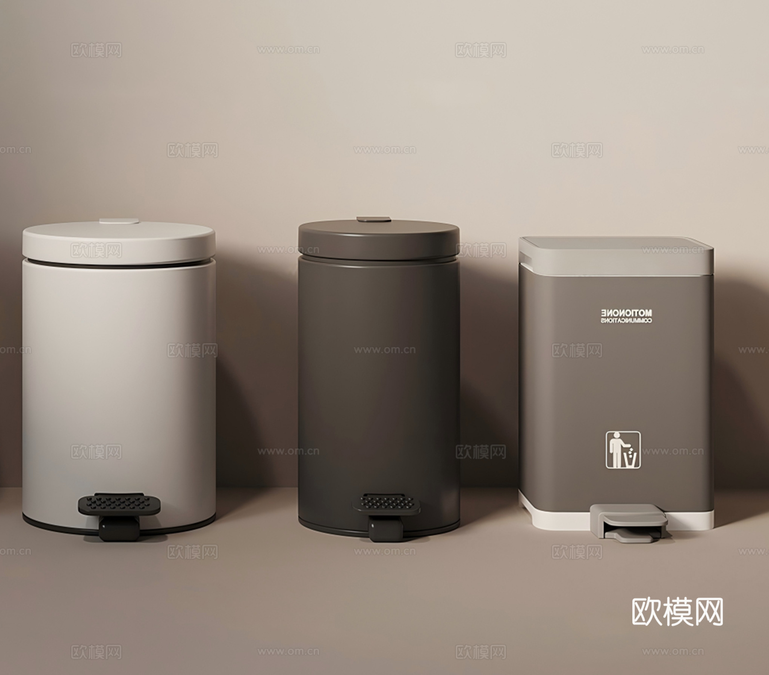 垃圾桶 现代家用垃圾桶su模型