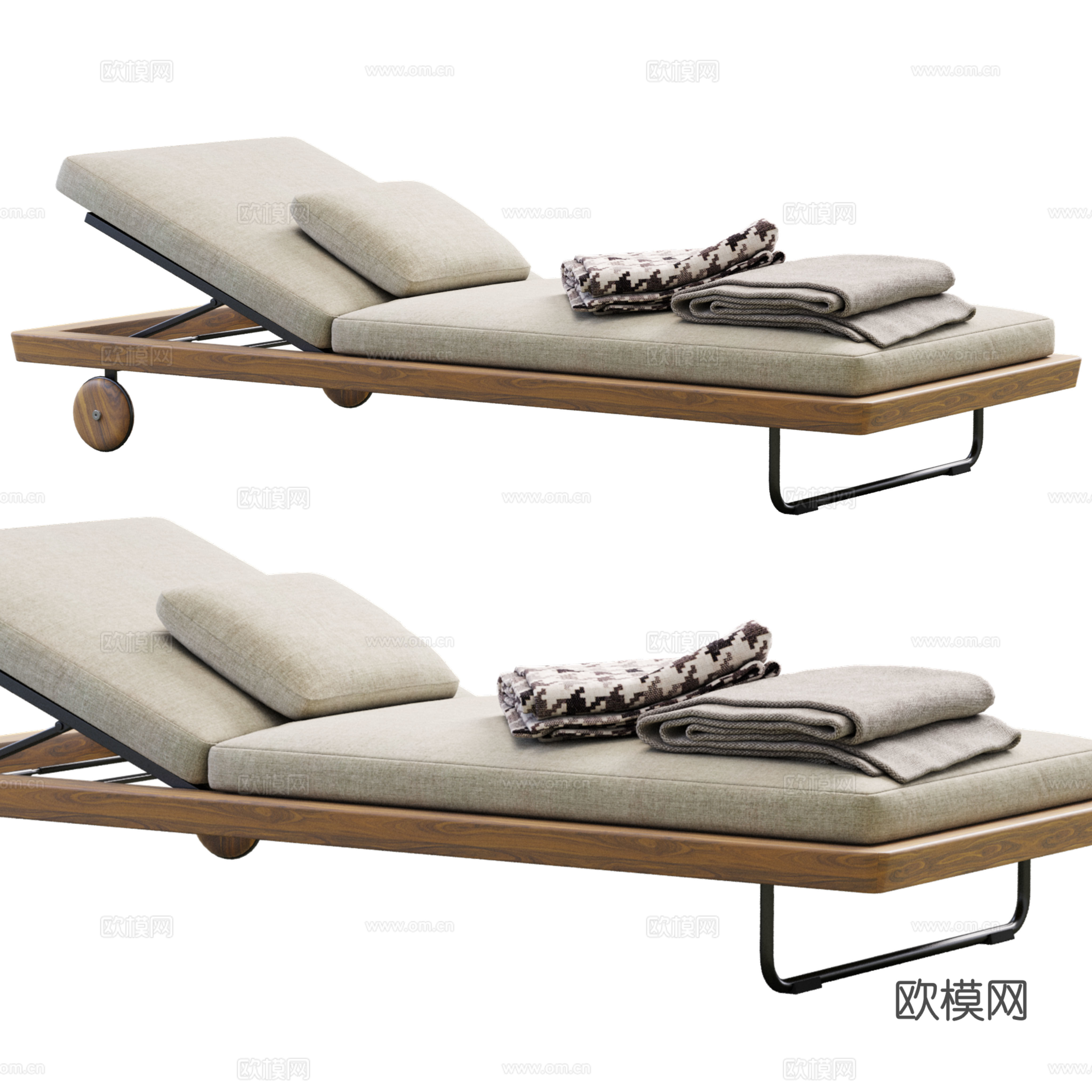 现代意式躺椅3d模型