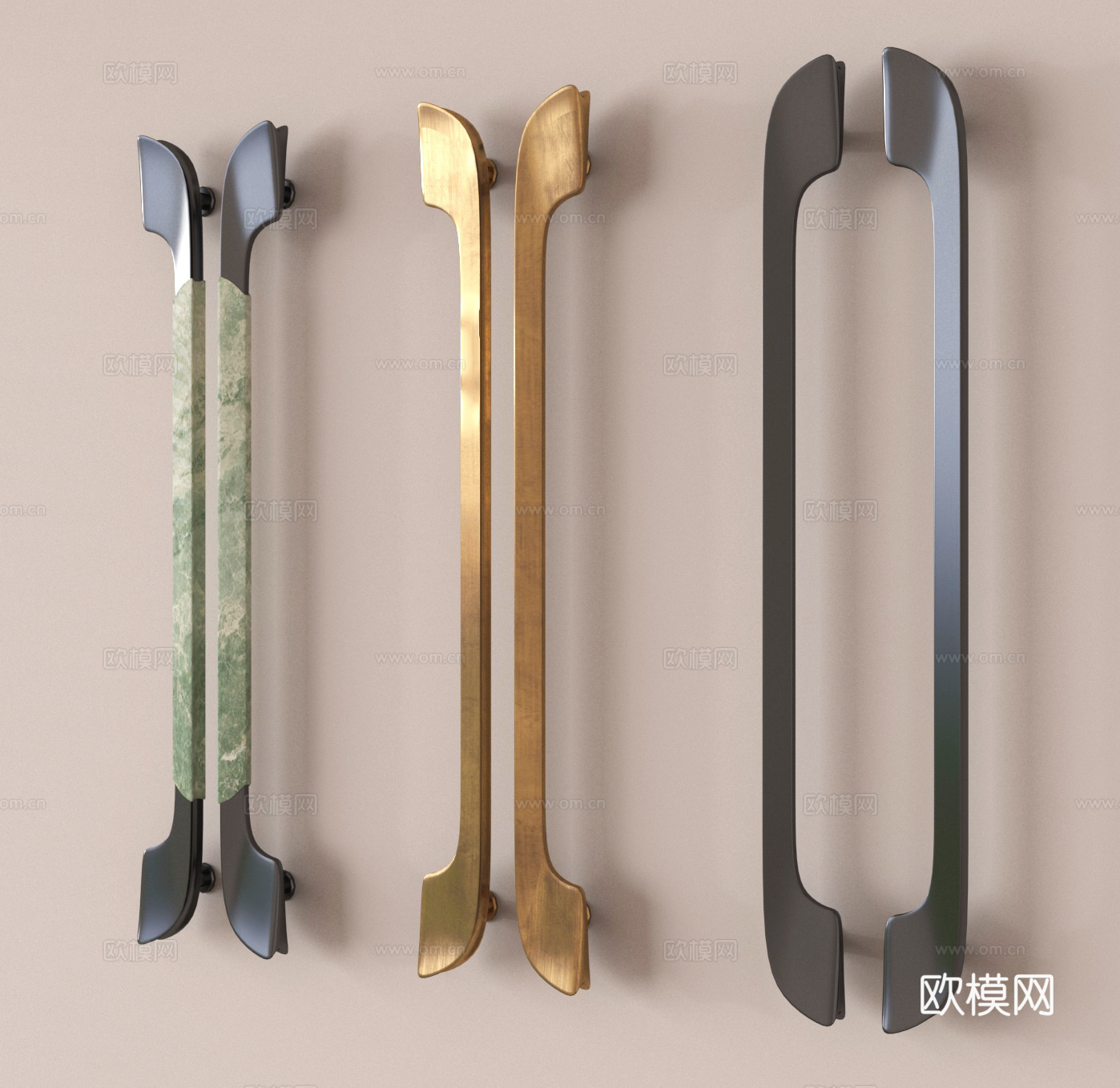 柜门拉手 门拉手3d模型