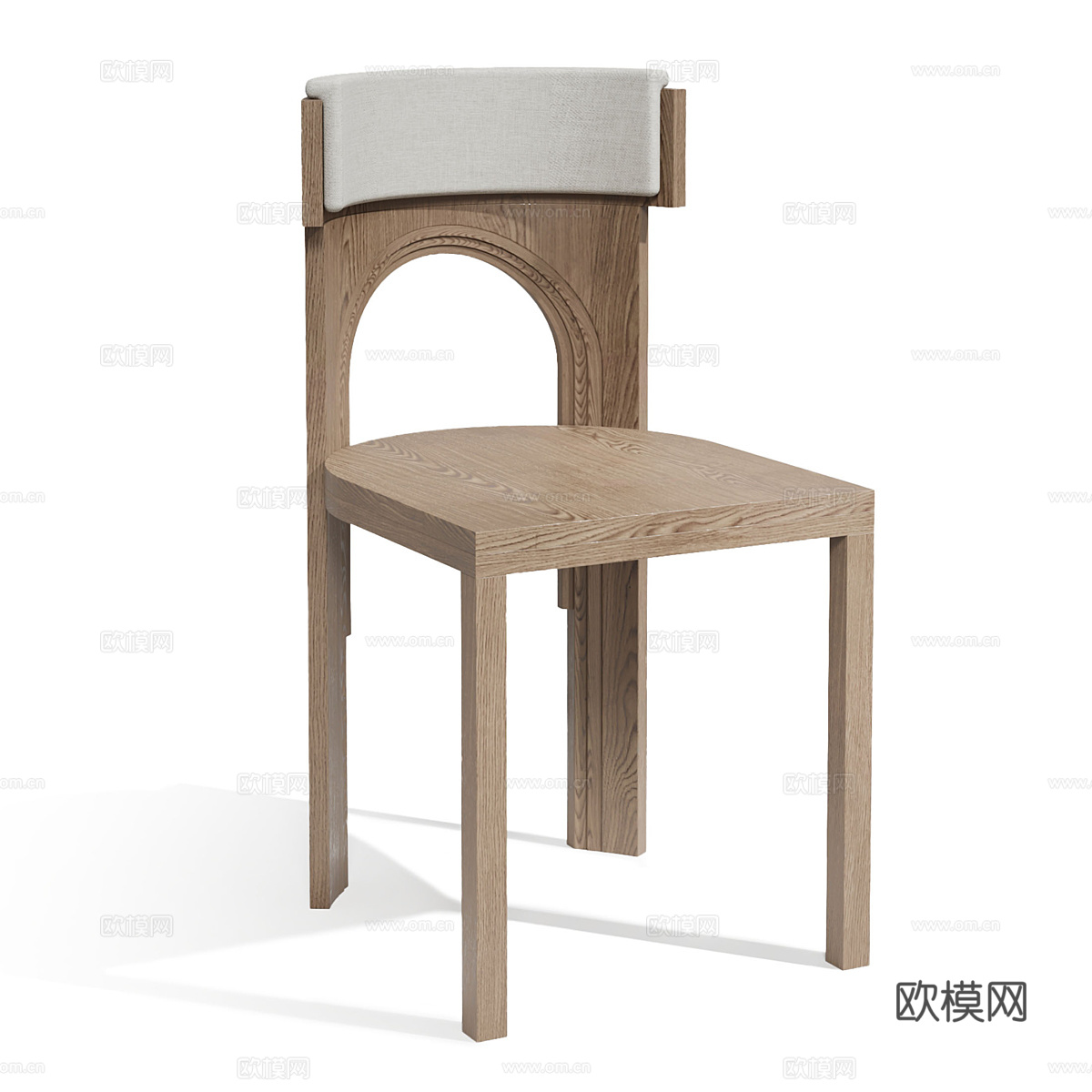 新中式实木餐椅3d模型
