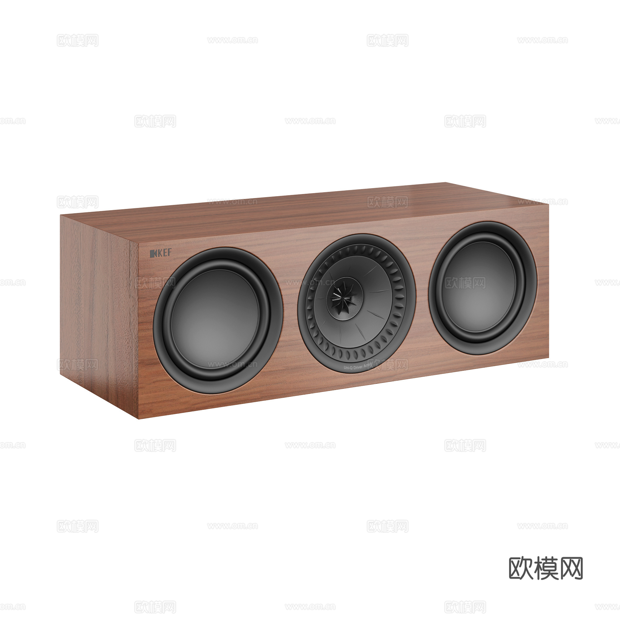 KEF 胡桃木扬声器 扬声器 音响 印象 低音炮3d模型