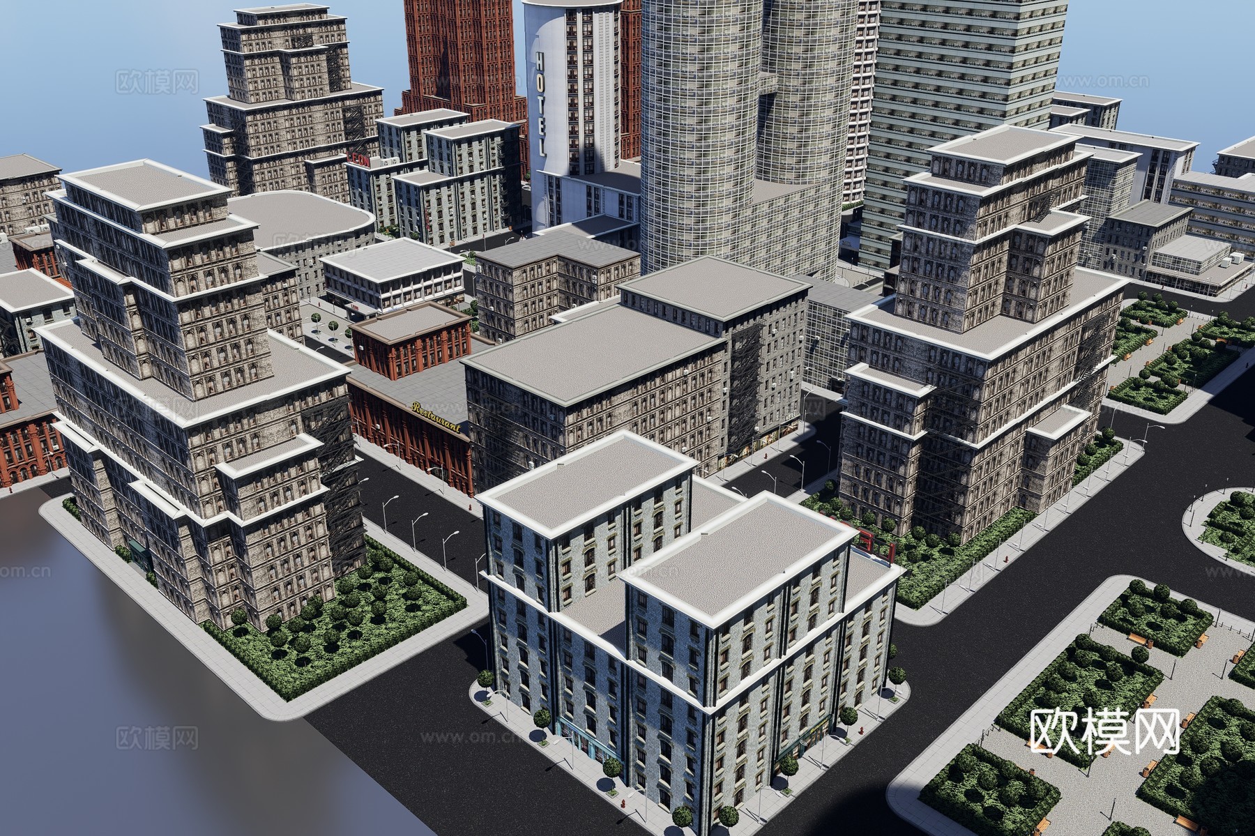 城市建筑群3d模型