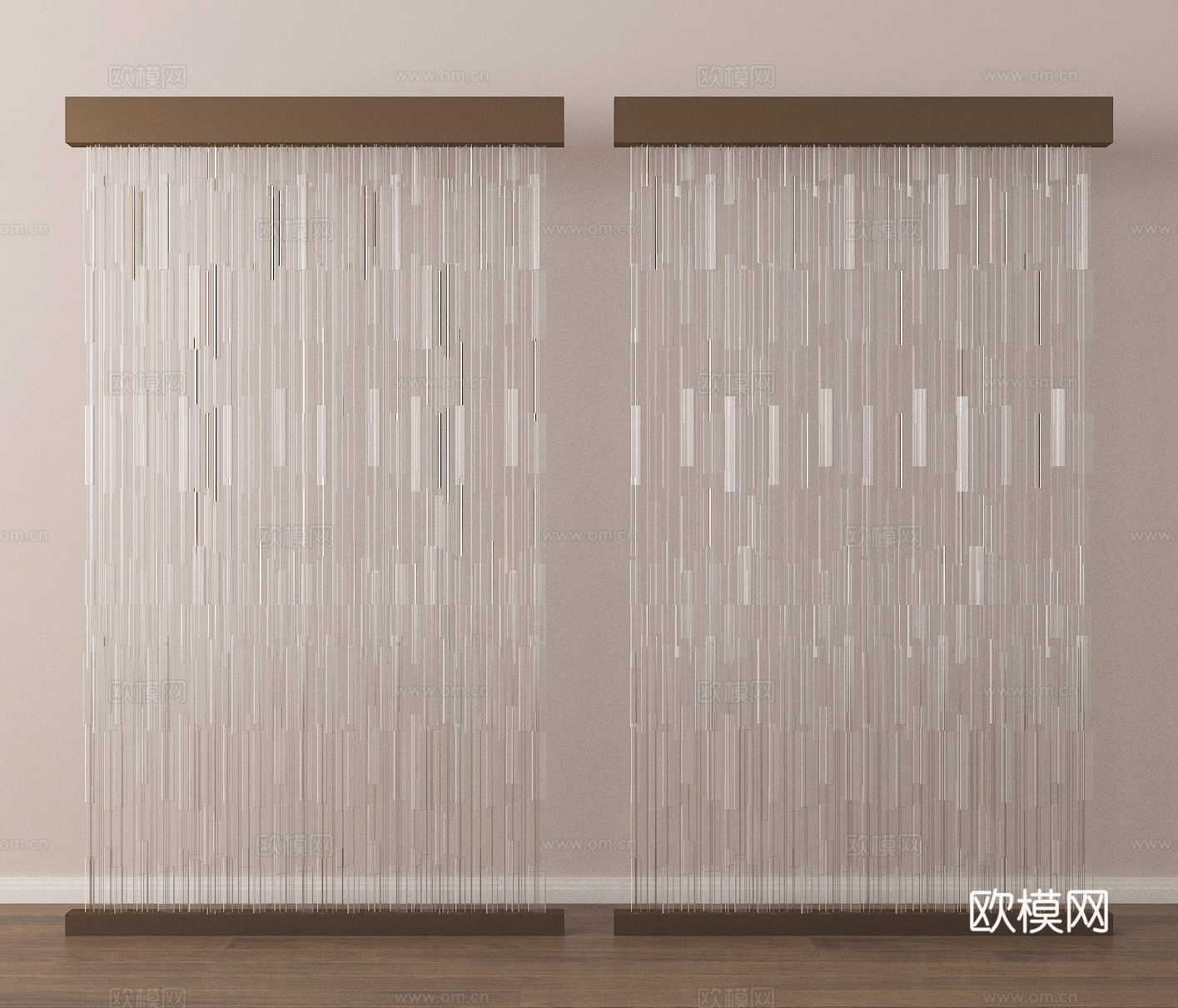 纱布隔断 纱帘屏风3d模型