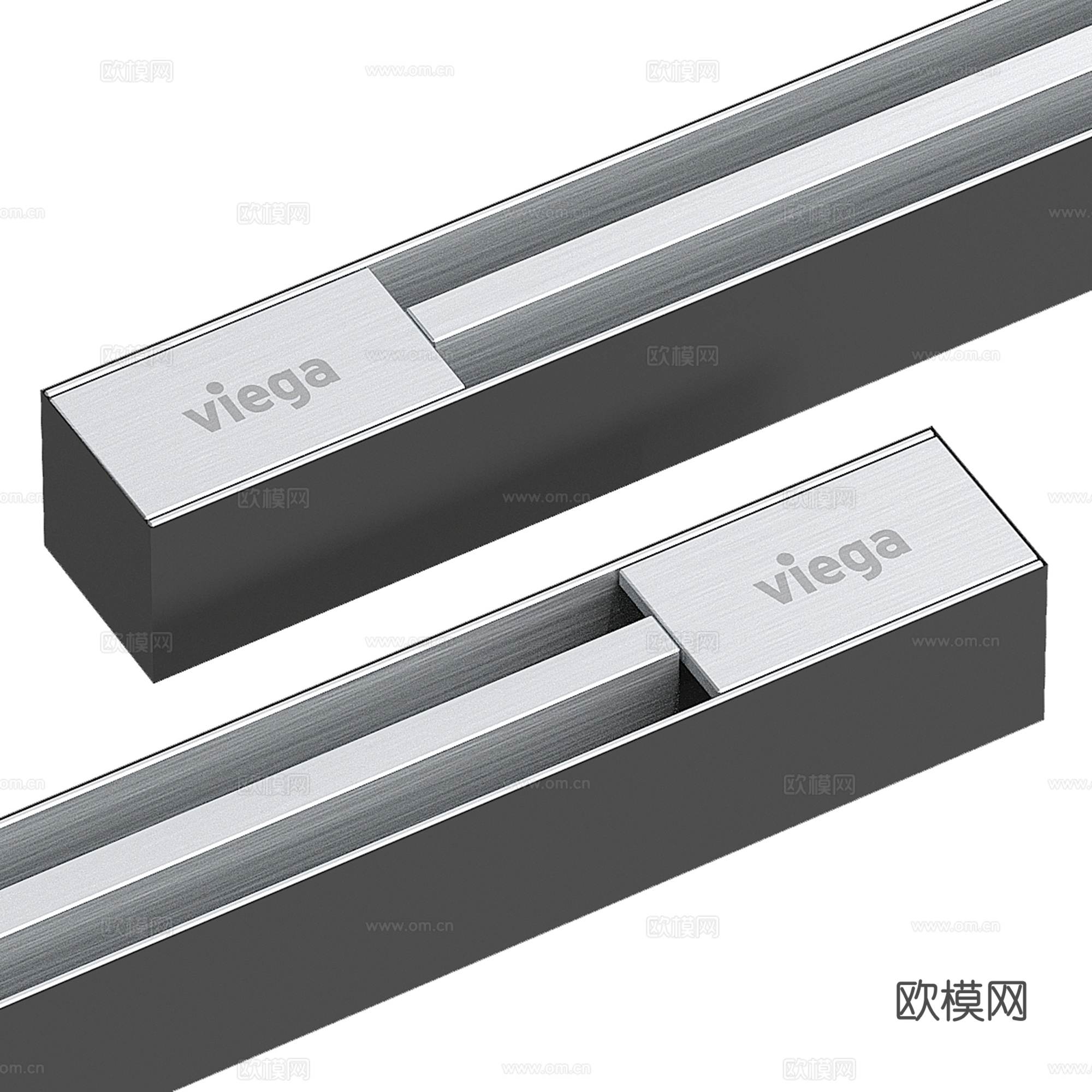 现代中央空调极窄百叶出风口3d模型
