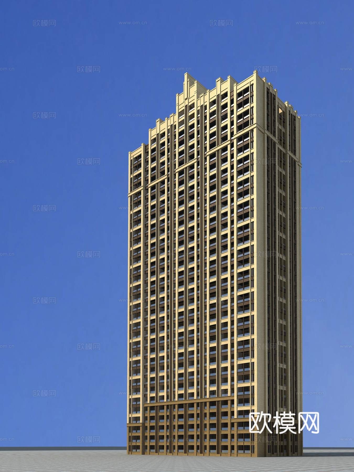 ArtDeco建筑风格住宅模型su模型