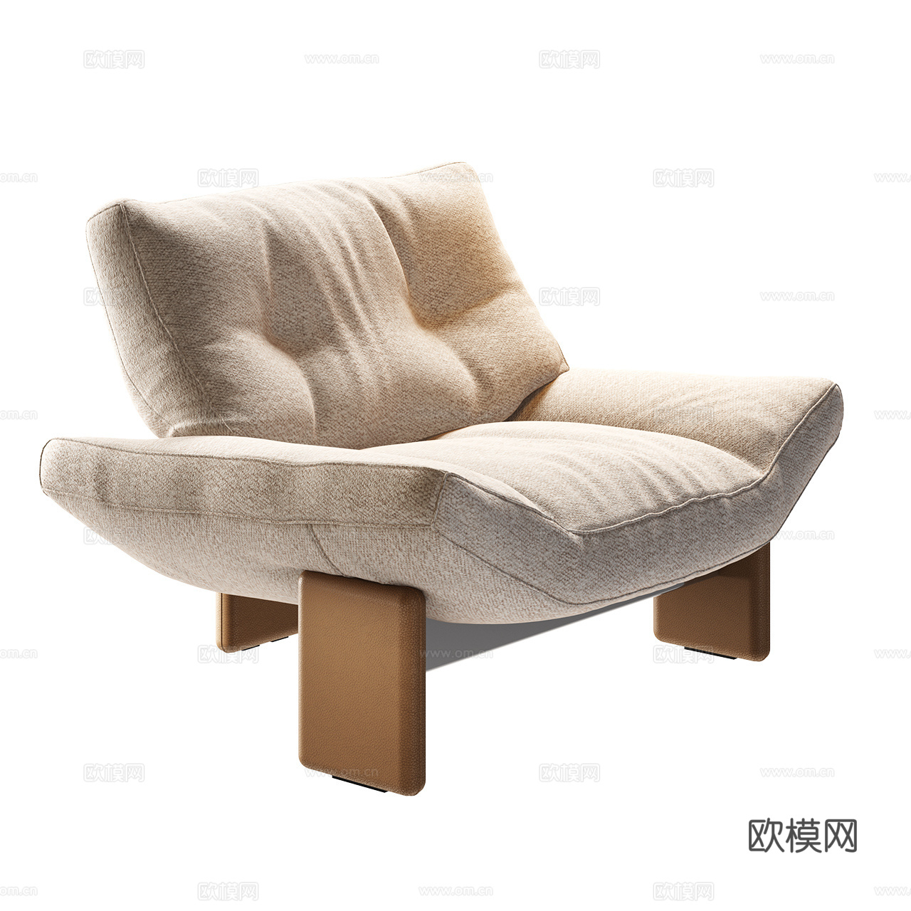Minotti 现代休闲椅 扶手椅 沙发椅 布艺休闲椅 布椅3d模型