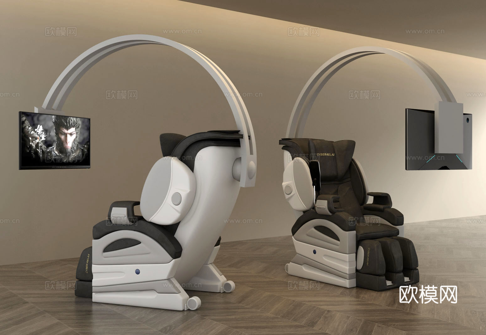 按摩椅游戏椅3d模型