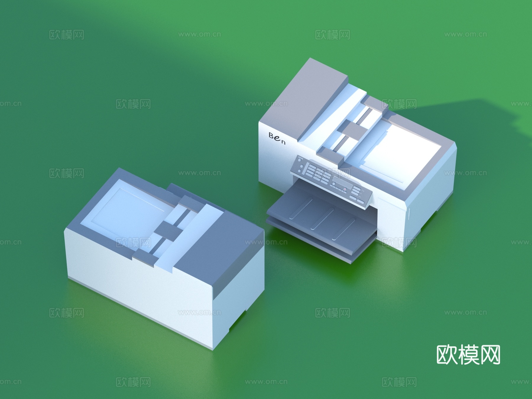打印机 复印机 扫描机  办公设备3d模型