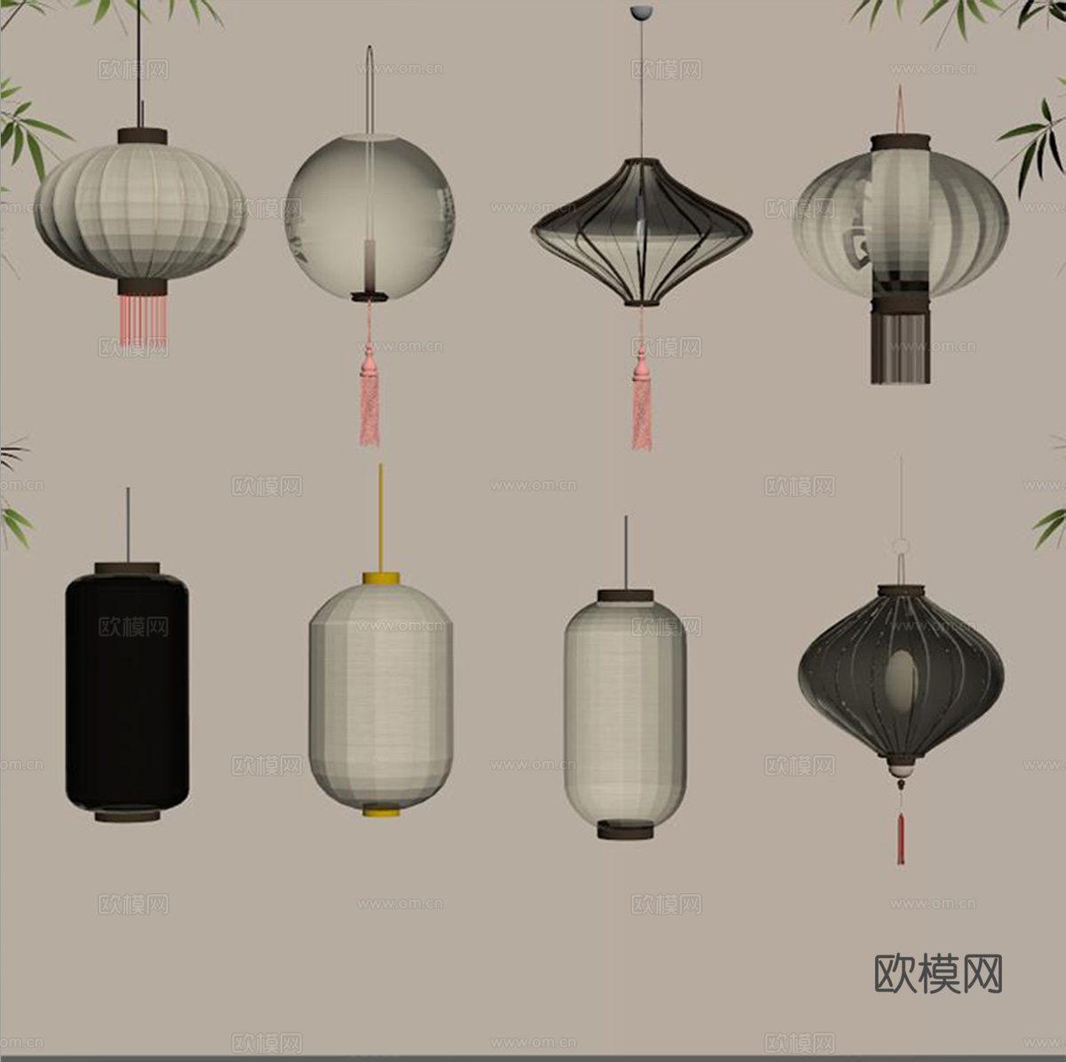 灯笼su模型下载（渲染图2）