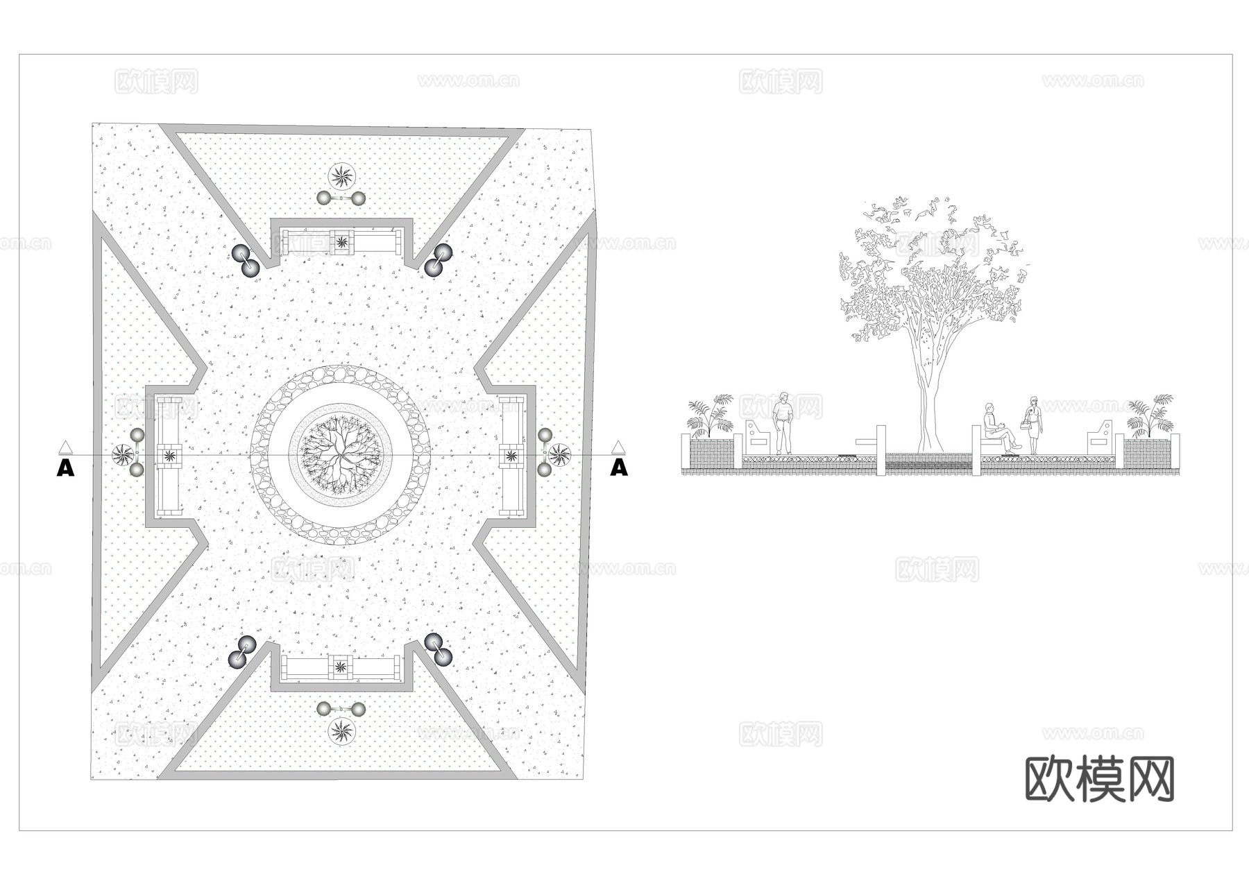 公园小景CADcad施工图