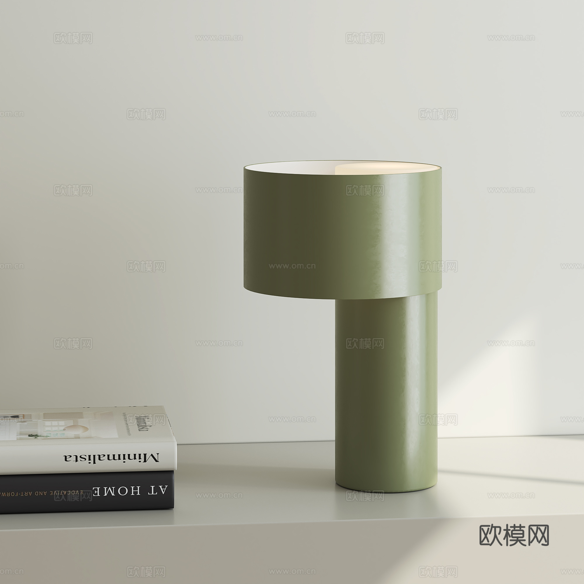 奶油风简约台灯3d模型