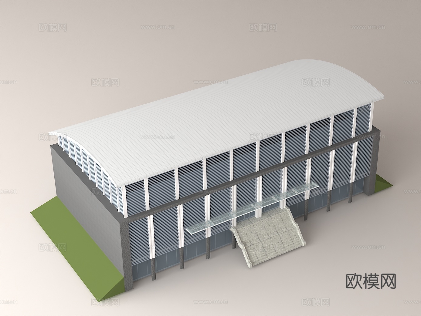 现代厂房设计 #钢结构建筑 #仓储建筑 #大型体育场馆su模型
