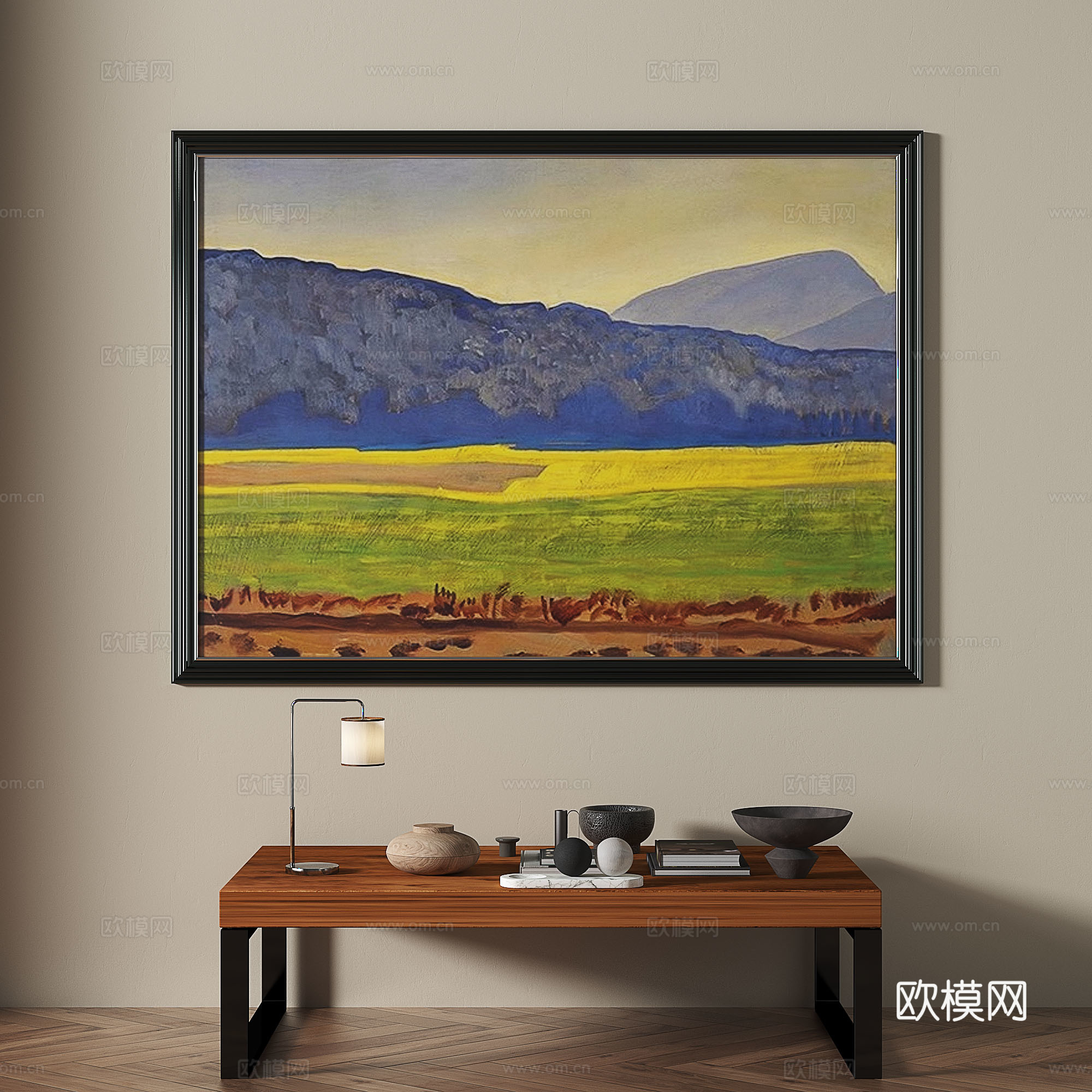 现代，法式，复古，中古，轻奢，侘寂，简约，抽象，装饰画3d模型