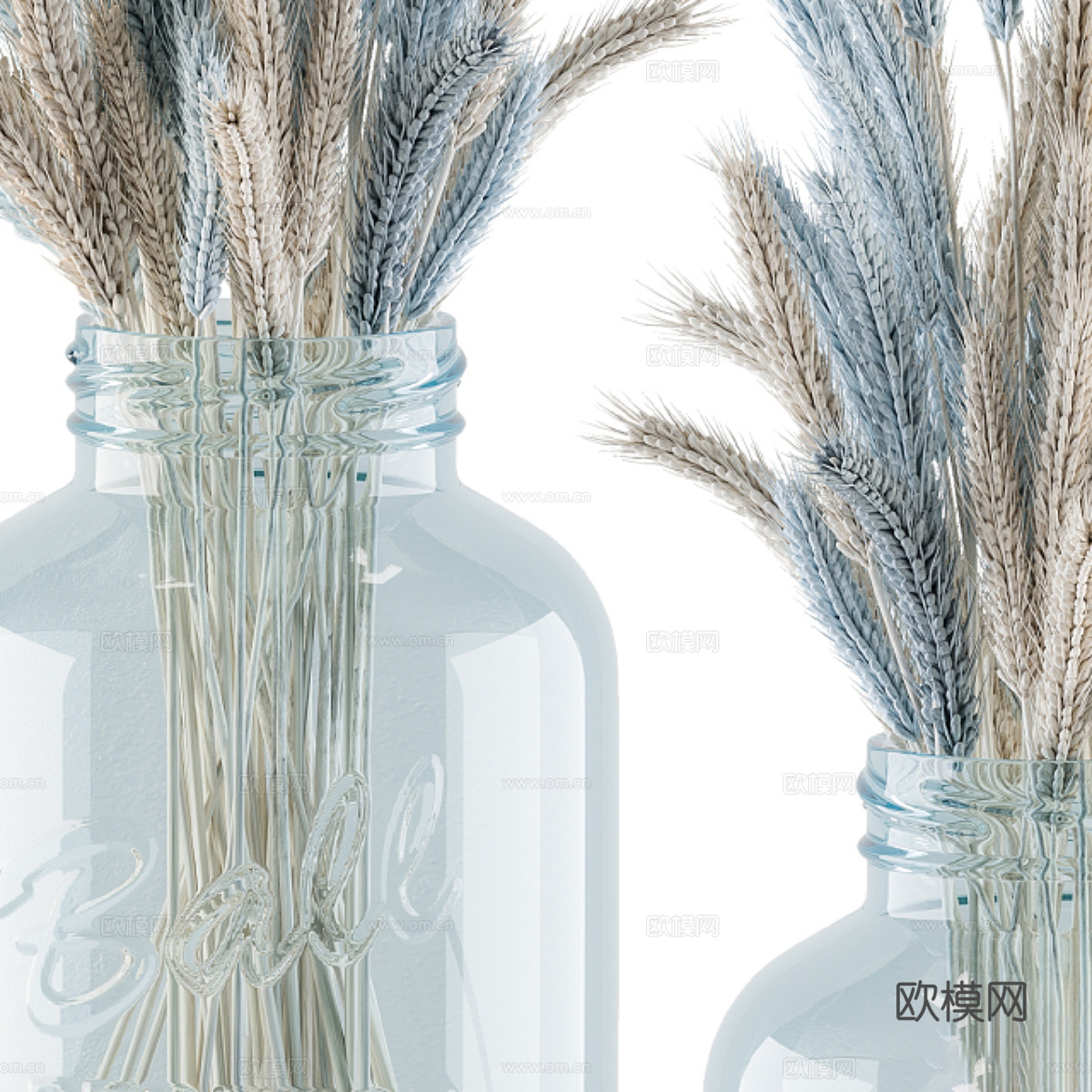 现代北欧麦穗花瓶花艺3d模型