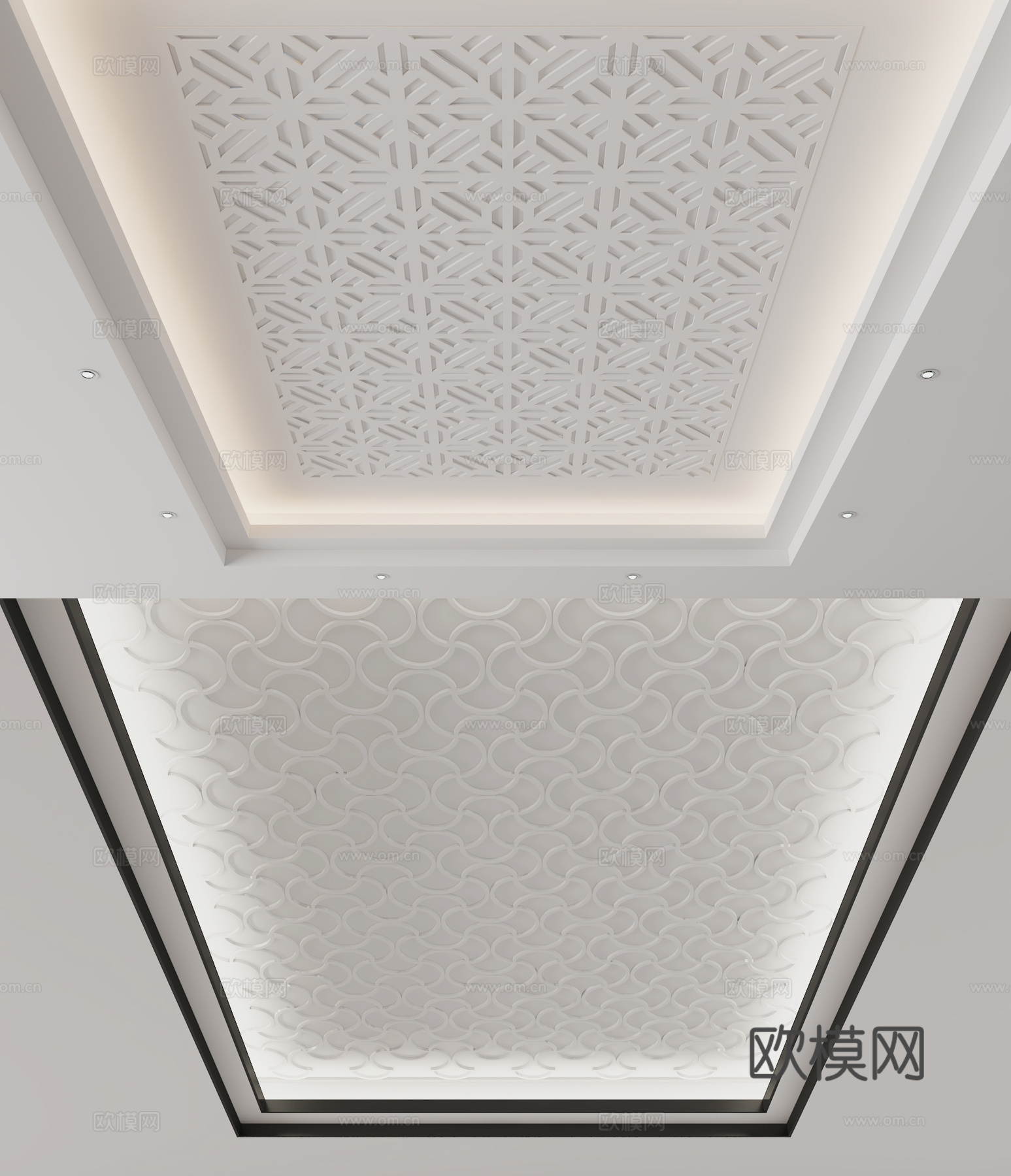 现代天花吊顶3d模型