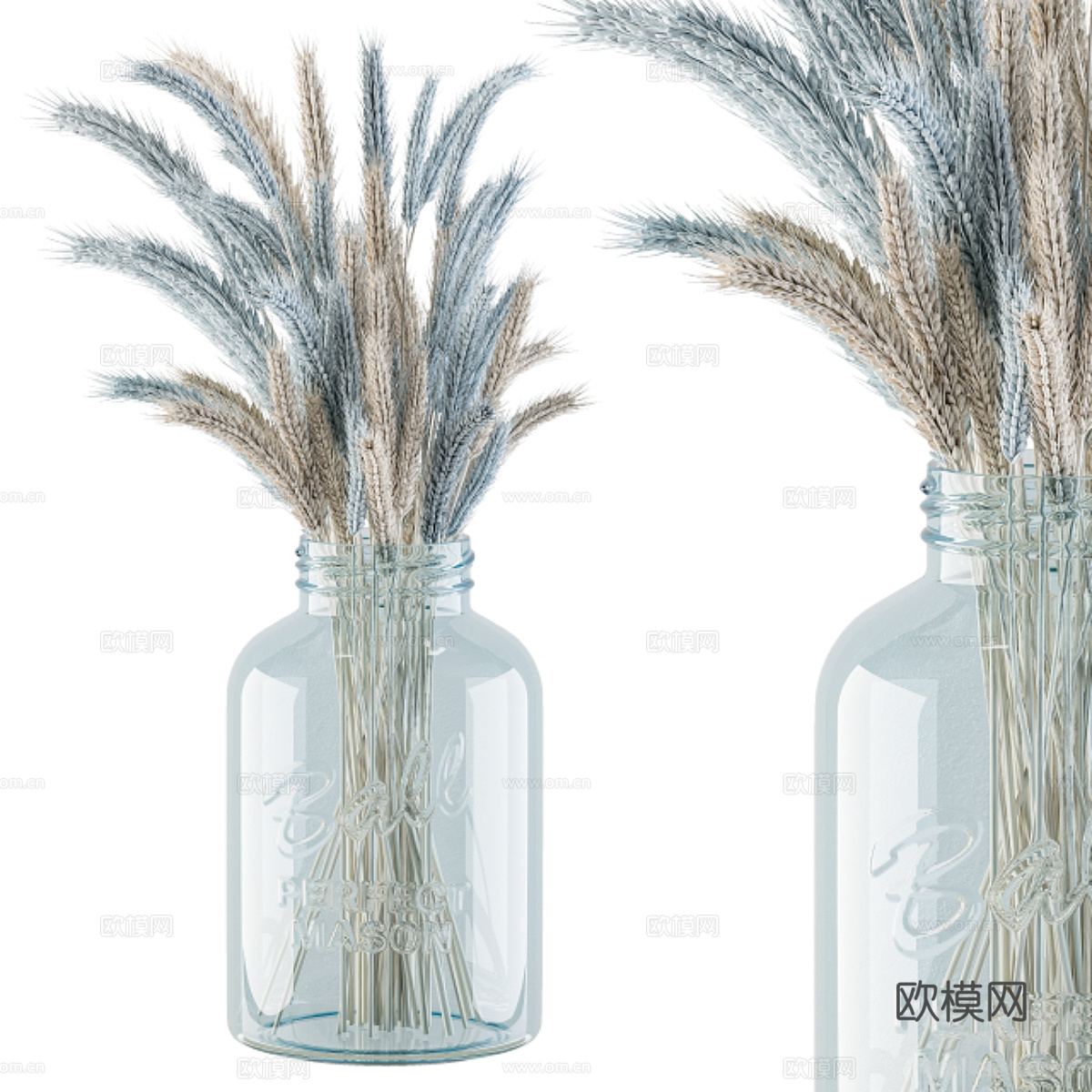 现代北欧麦穗花瓶花艺3d模型