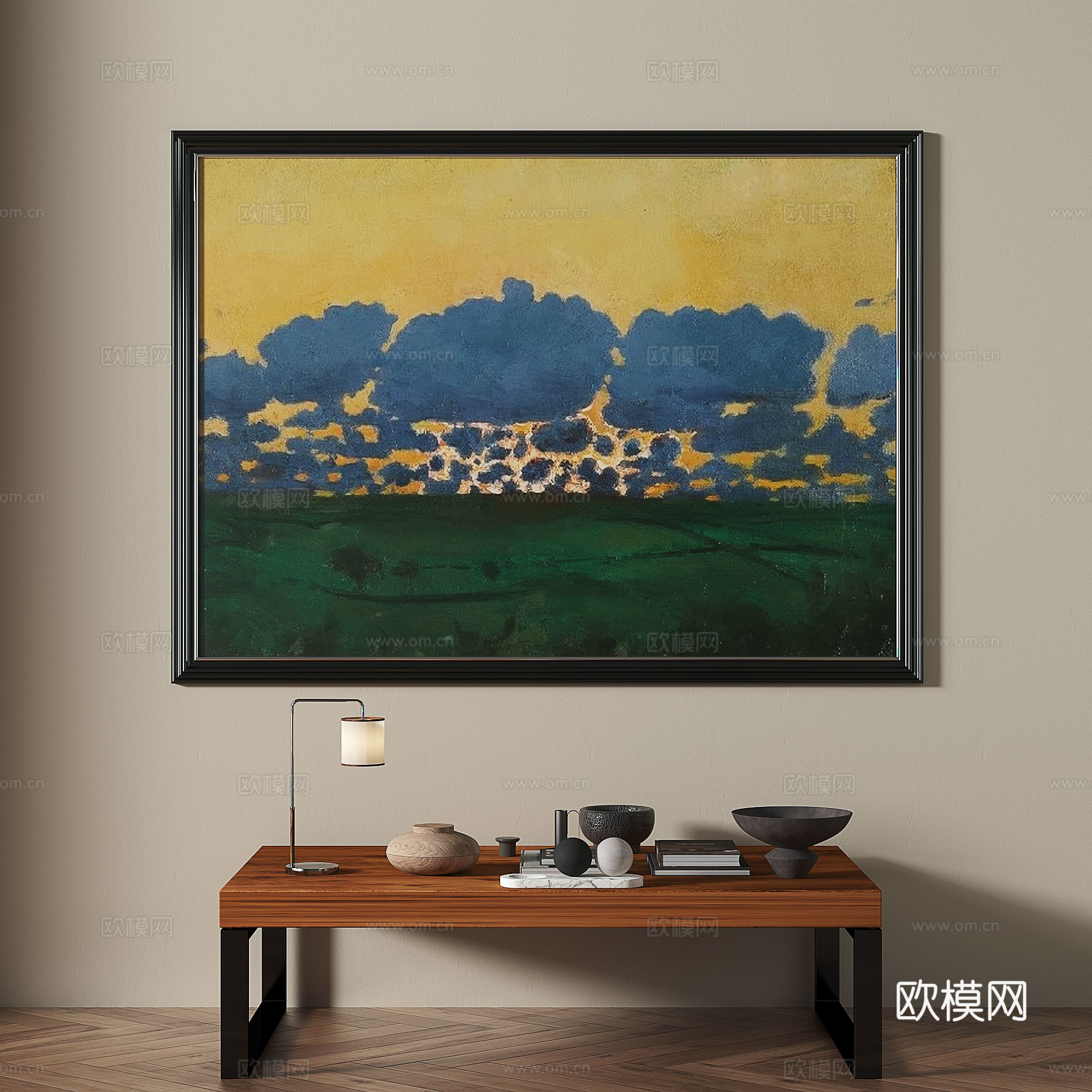 现代，法式，复古，中古，轻奢，侘寂，简约，抽象，装饰画3d模型