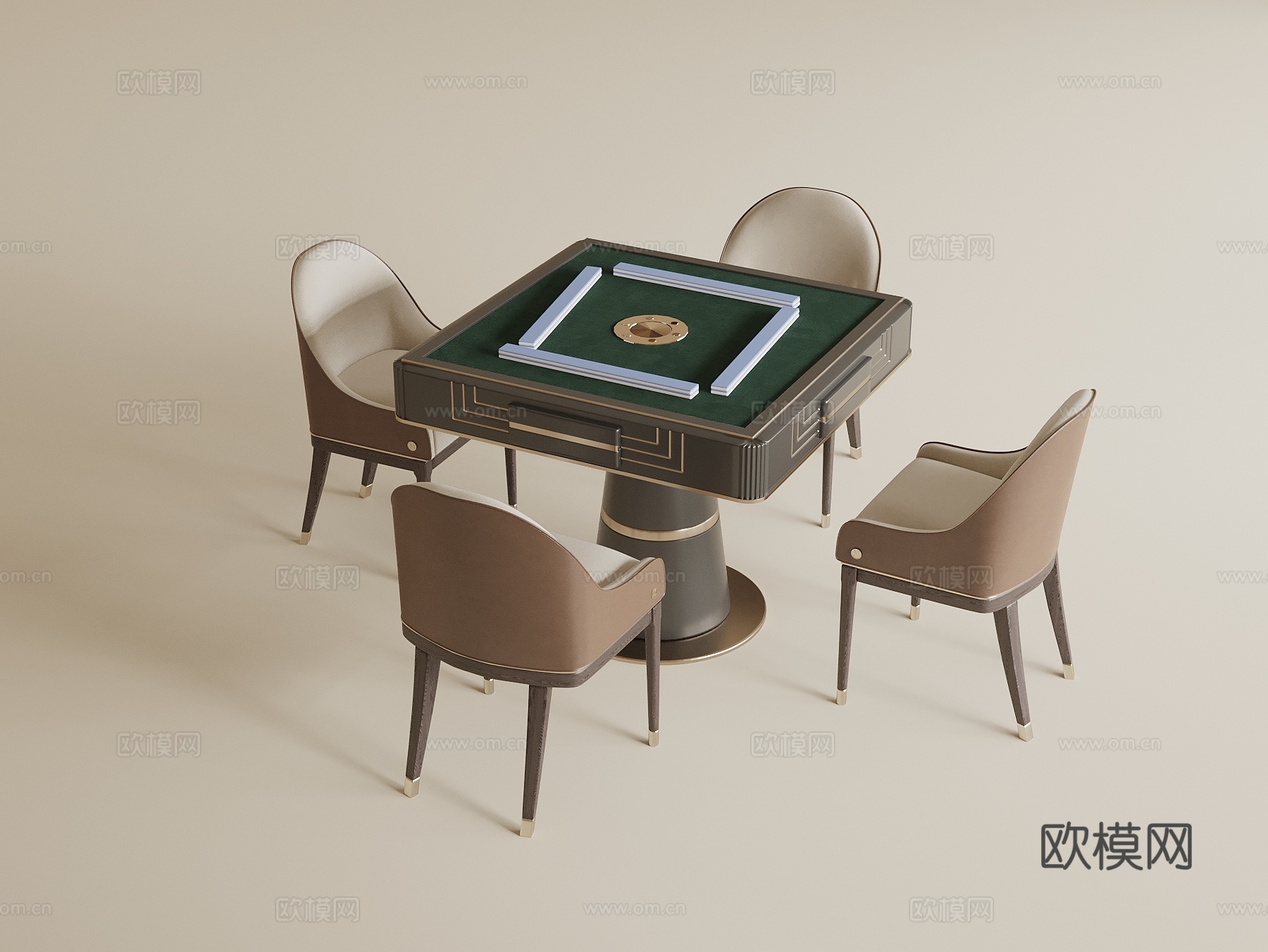现代麻将桌3d模型