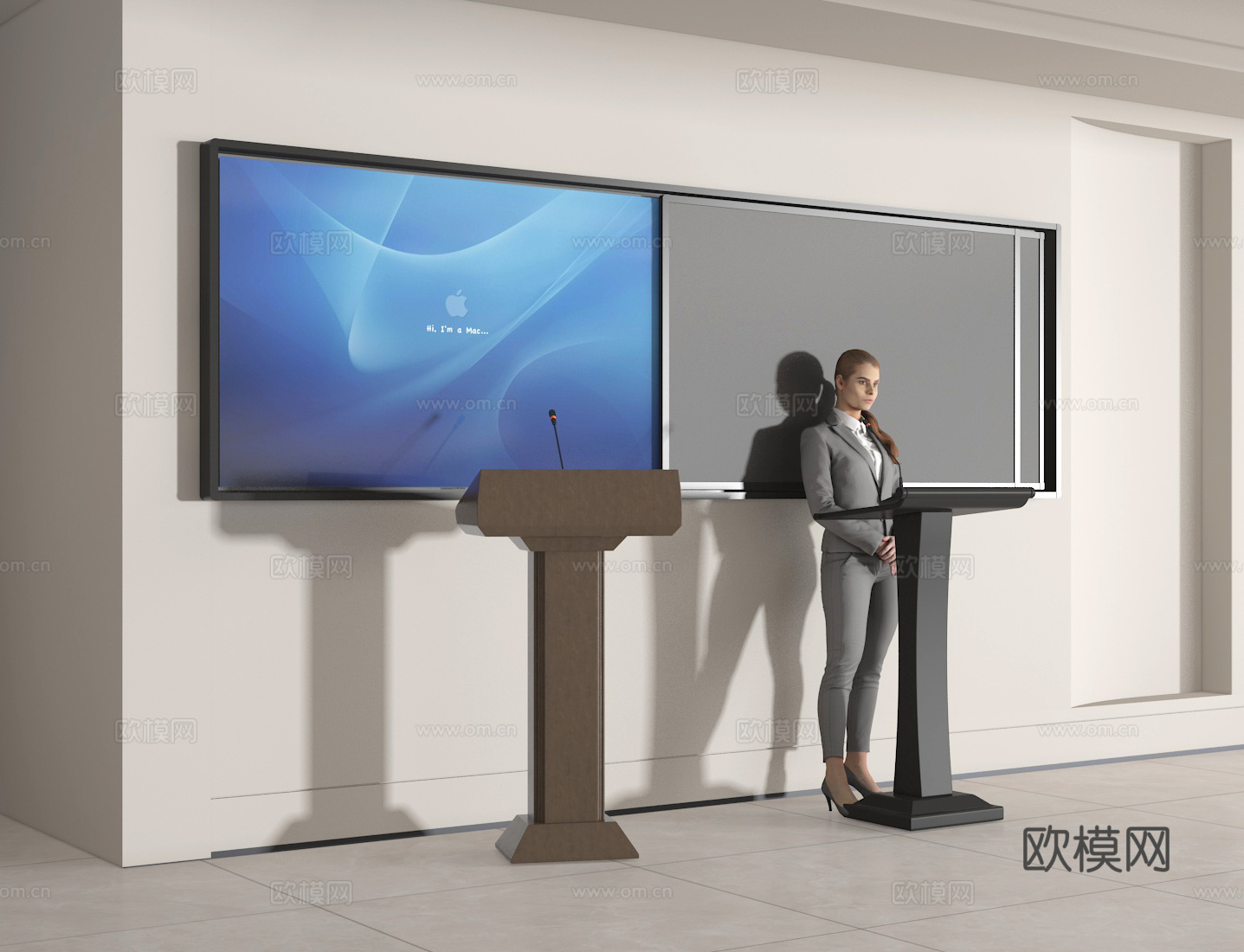 黑板3d模型