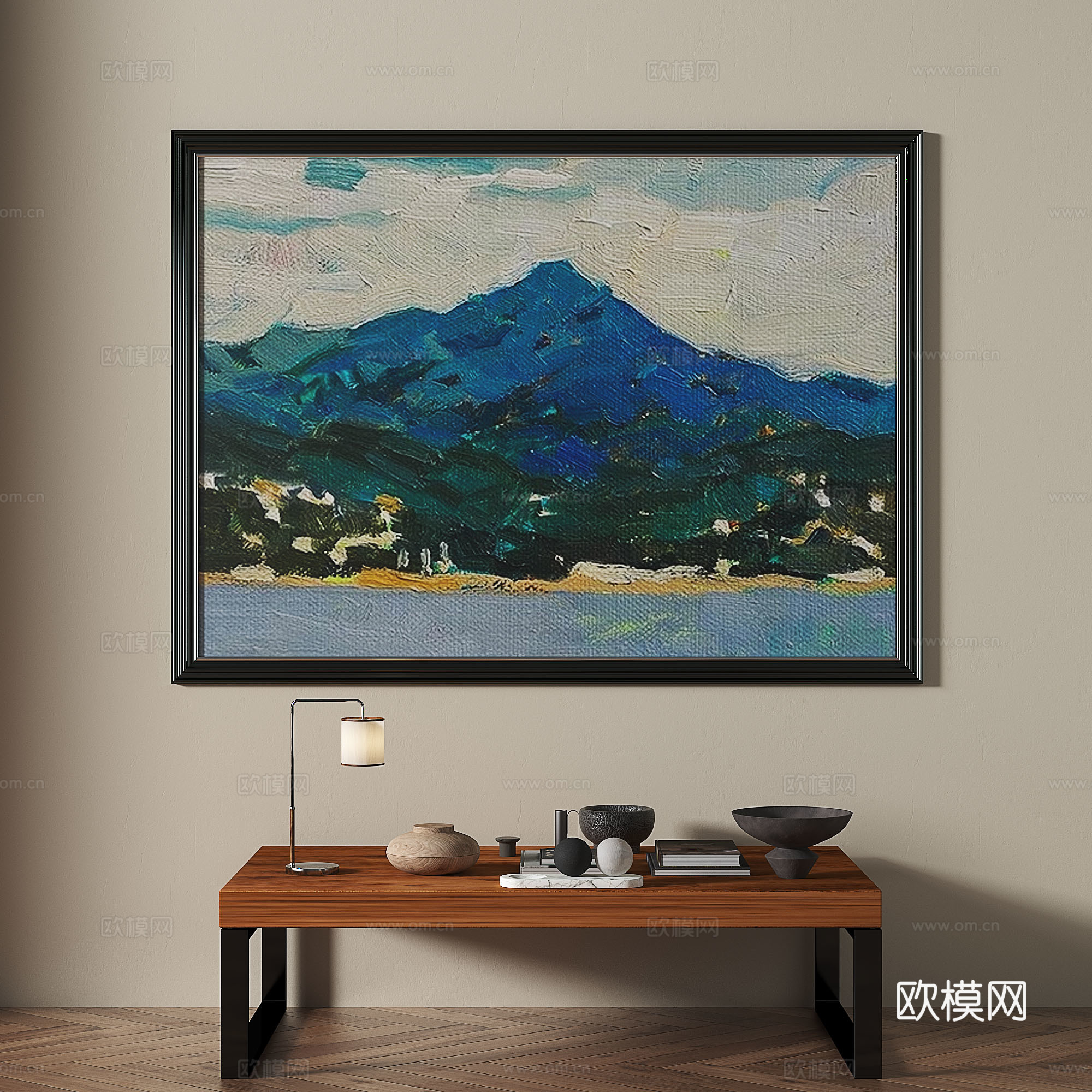 现代，法式，复古，中古，轻奢，侘寂，简约，抽象，装饰画3d模型