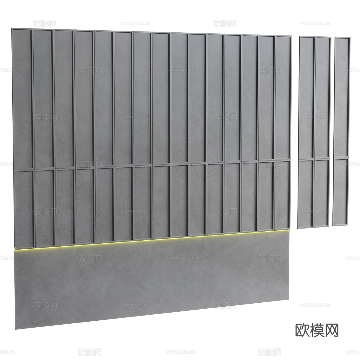 现代意式极简装饰墙板3d模型