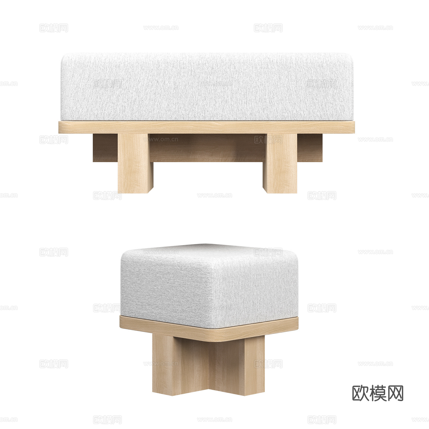 长凳坐凳3d模型