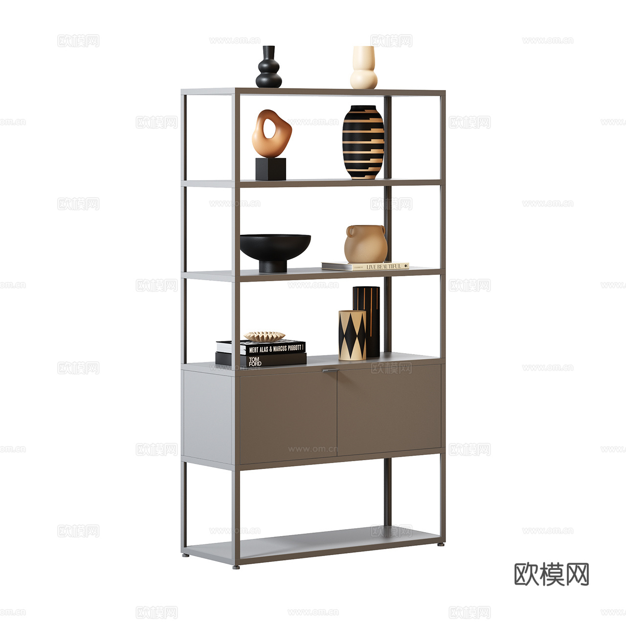Hay 北欧书柜 装饰柜 书架 展示架 极简边柜 边柜3d模型